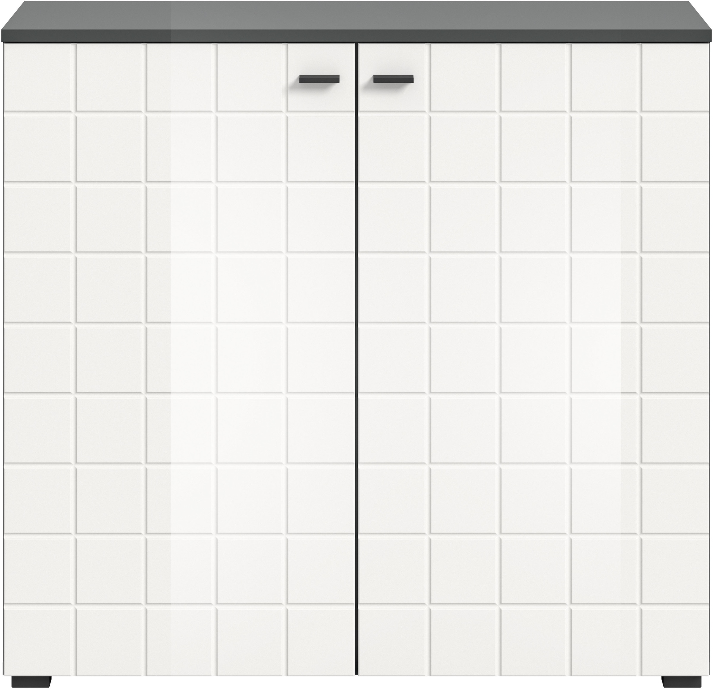INOSIGN Kommode »Gora, Breite 92 cm, gefräste Front in Waffeloptik hochglanz«, Sideboard, Schrank, Anrichte