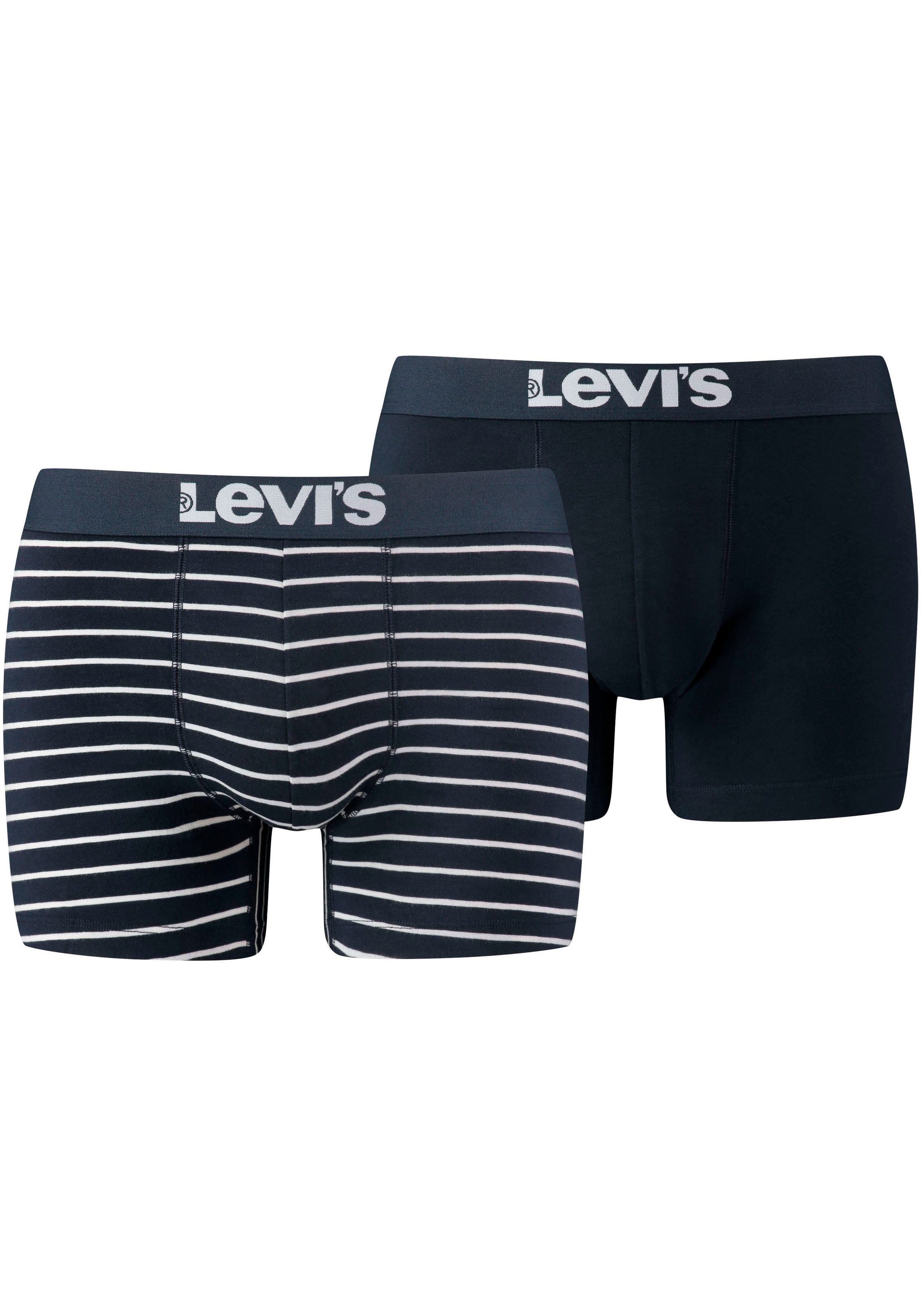 Levi's® Boxershorts Packung, 2er-Pack, mit breitem Logobund