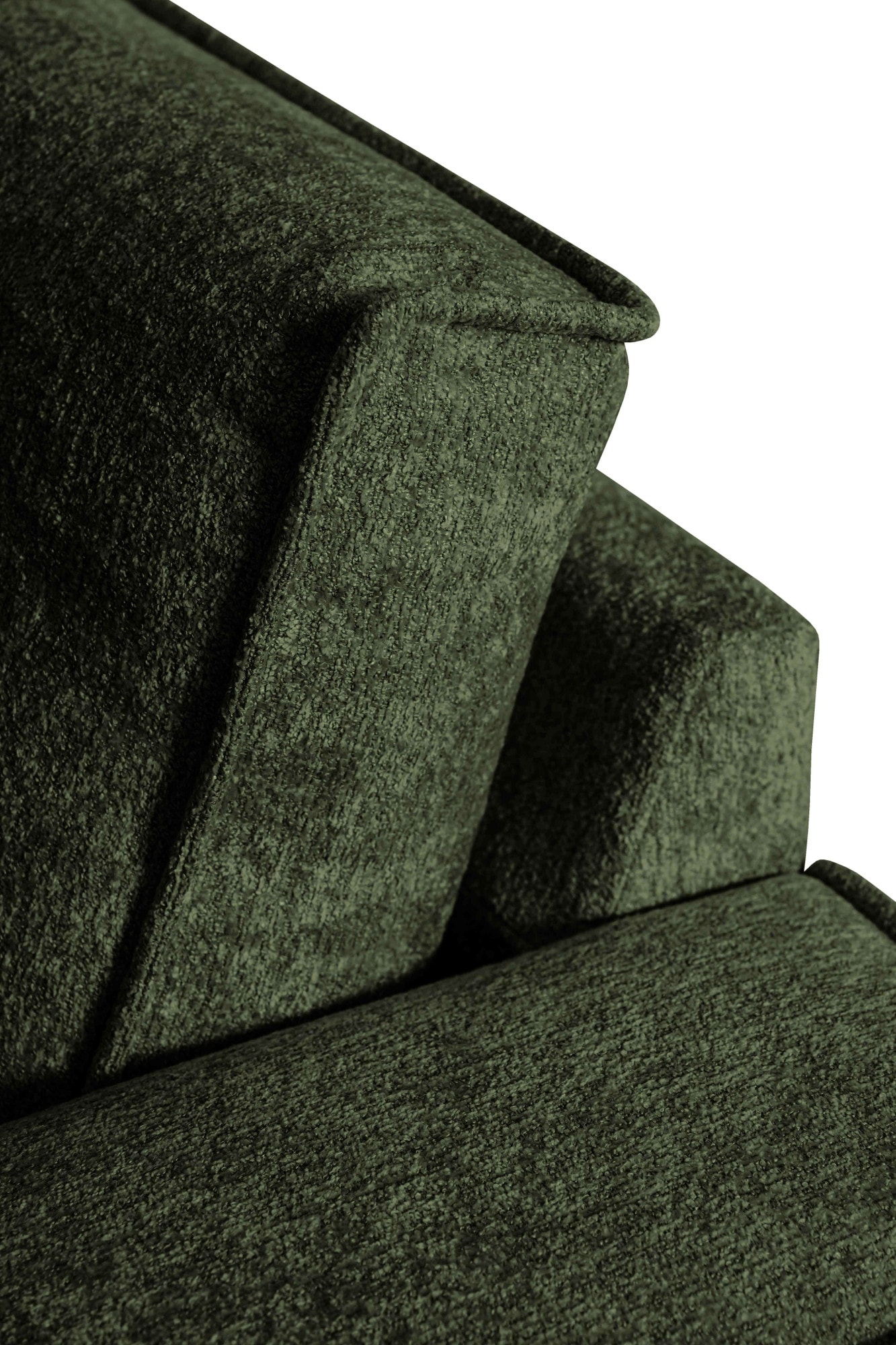 Places of Style Ecksofa »Polsterecke Oland, Struktur, Flachgewebe, Luxus-Microfaser, Boucle«, L-Form, 280 cm, Wellenunterfederung, Skandi-Design, Metallfüsse