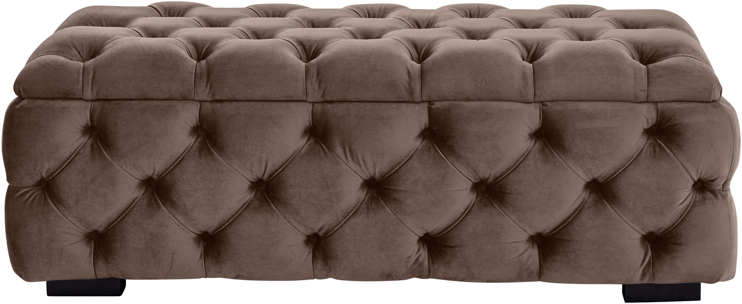Home affaire Polsterhocker »KALINA, hochwertige Knopfheftung, B/T/H: 120/55/45 cm«, mit Staufach und innenliegenden Laschen zur besseren Aufbewahrung