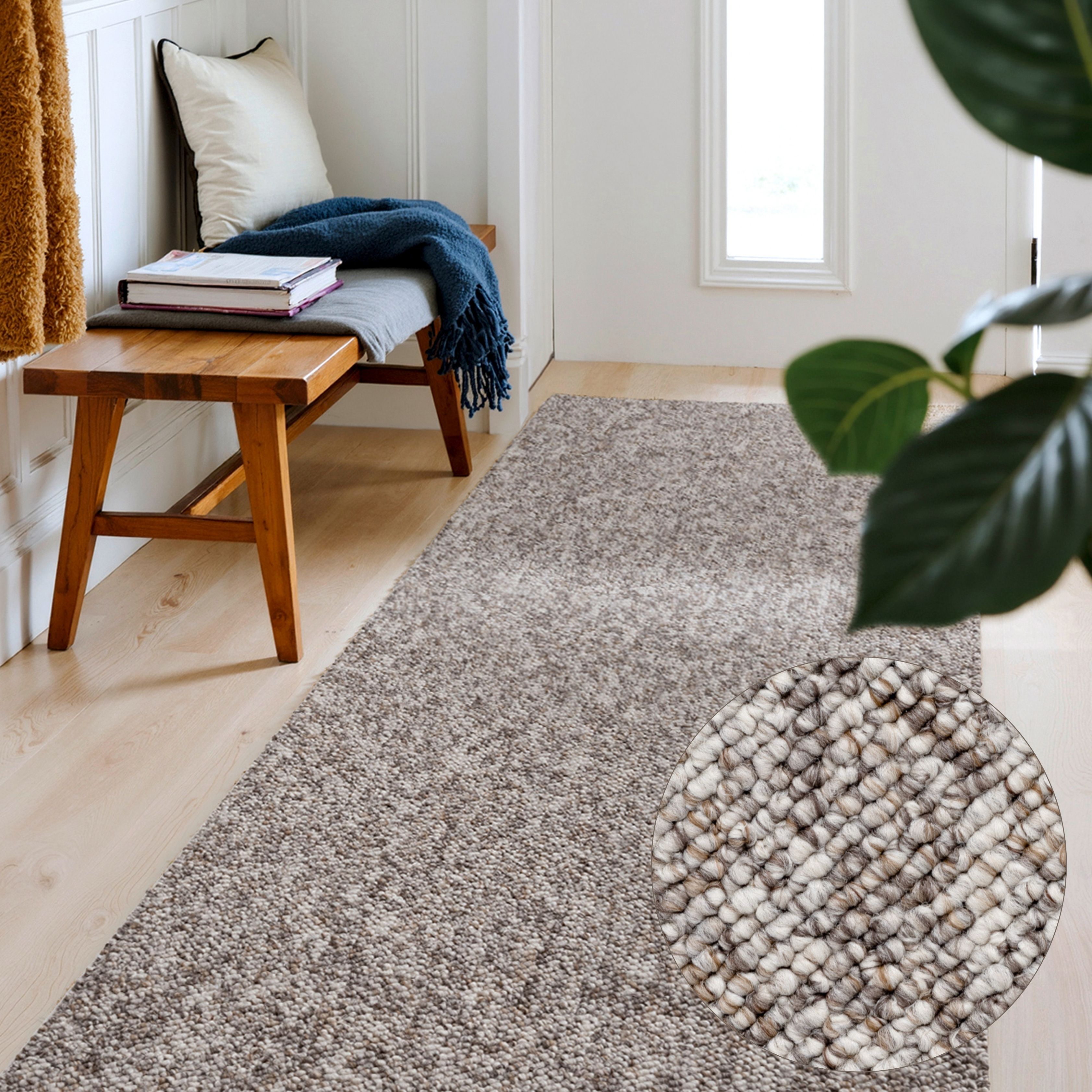 ELLE DECORATION Teppich »Rocco« rechteckig 10 mm Höhe Läufer, waschbar, Wohnzimmer, Esszimmer, Woll-Optik