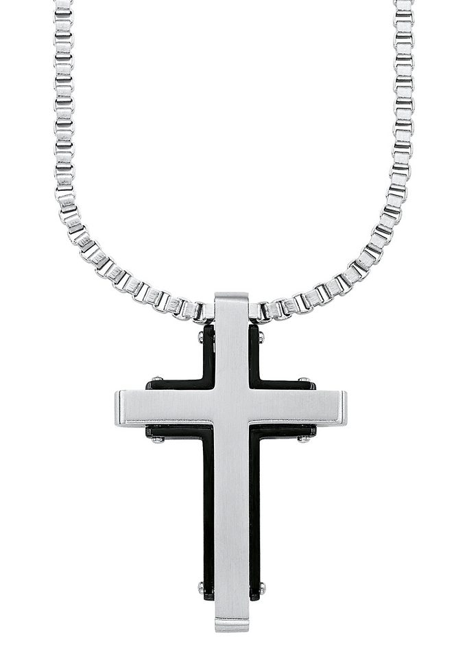 s.Oliver Kette mit Anhänger 9076956«, | Kreuz, shoppen Edelstahl »Halskette online Jelmoli-Versand