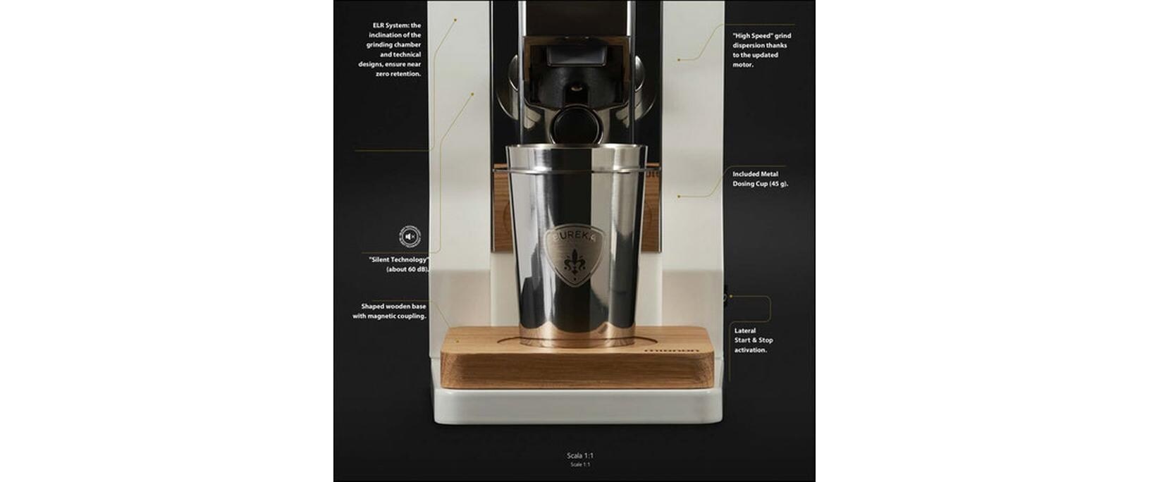Eureka! Kaffeemühle »Mignon Oro Single Dose«, 320 W, Scheibenmahlwerk, 45 g Bohnenbehälter