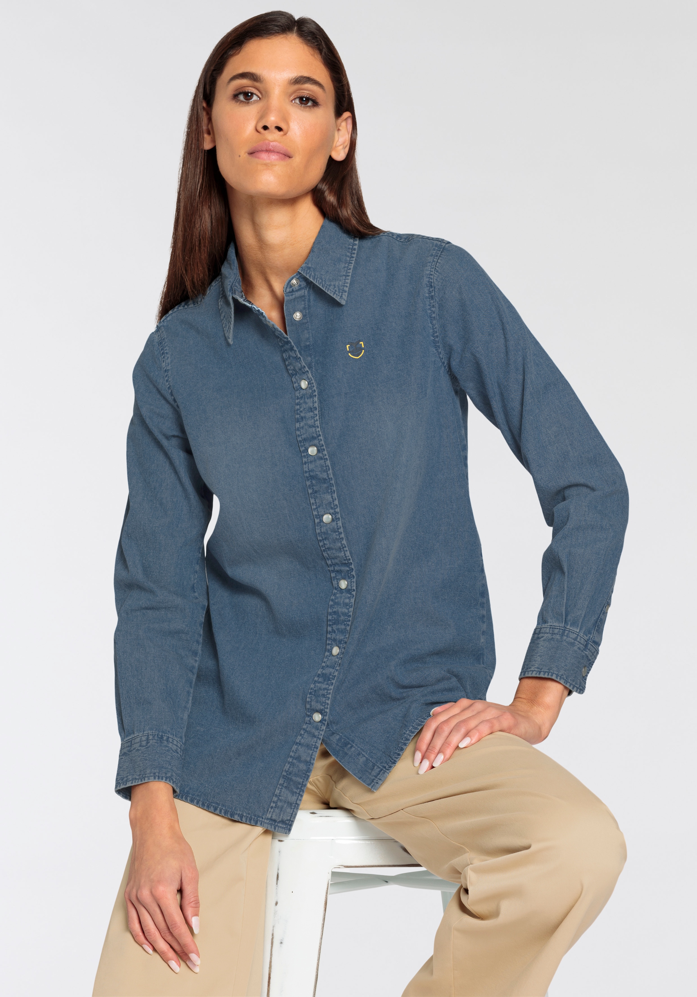 DELMAO online Jeansbluse, im Stil klassischen bestellen