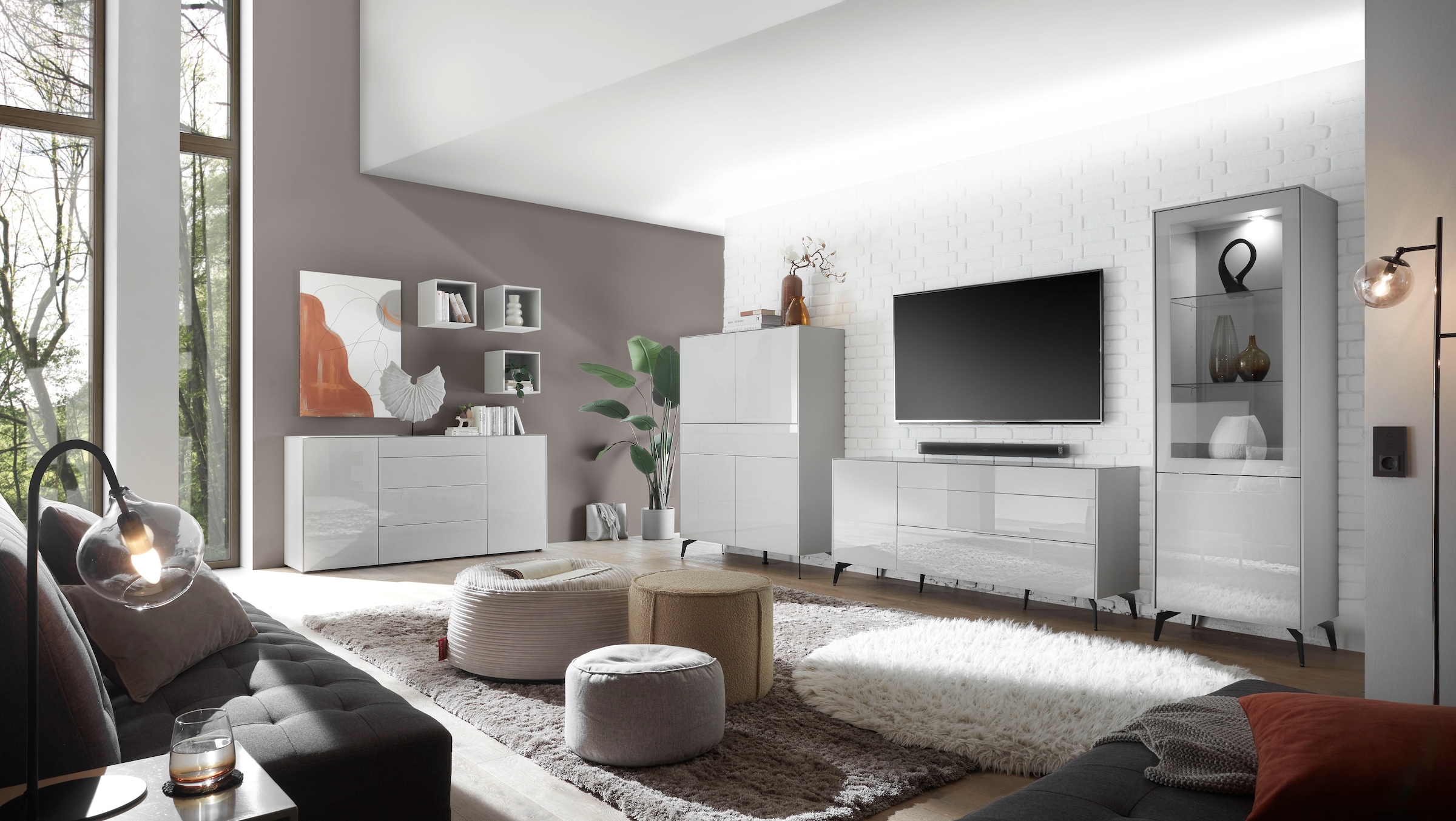 Mäusbacher Kommode »Imola TOPSELLER!«, (OTTOs Choice), Kommode mit Glasfront und Glasoberplatte