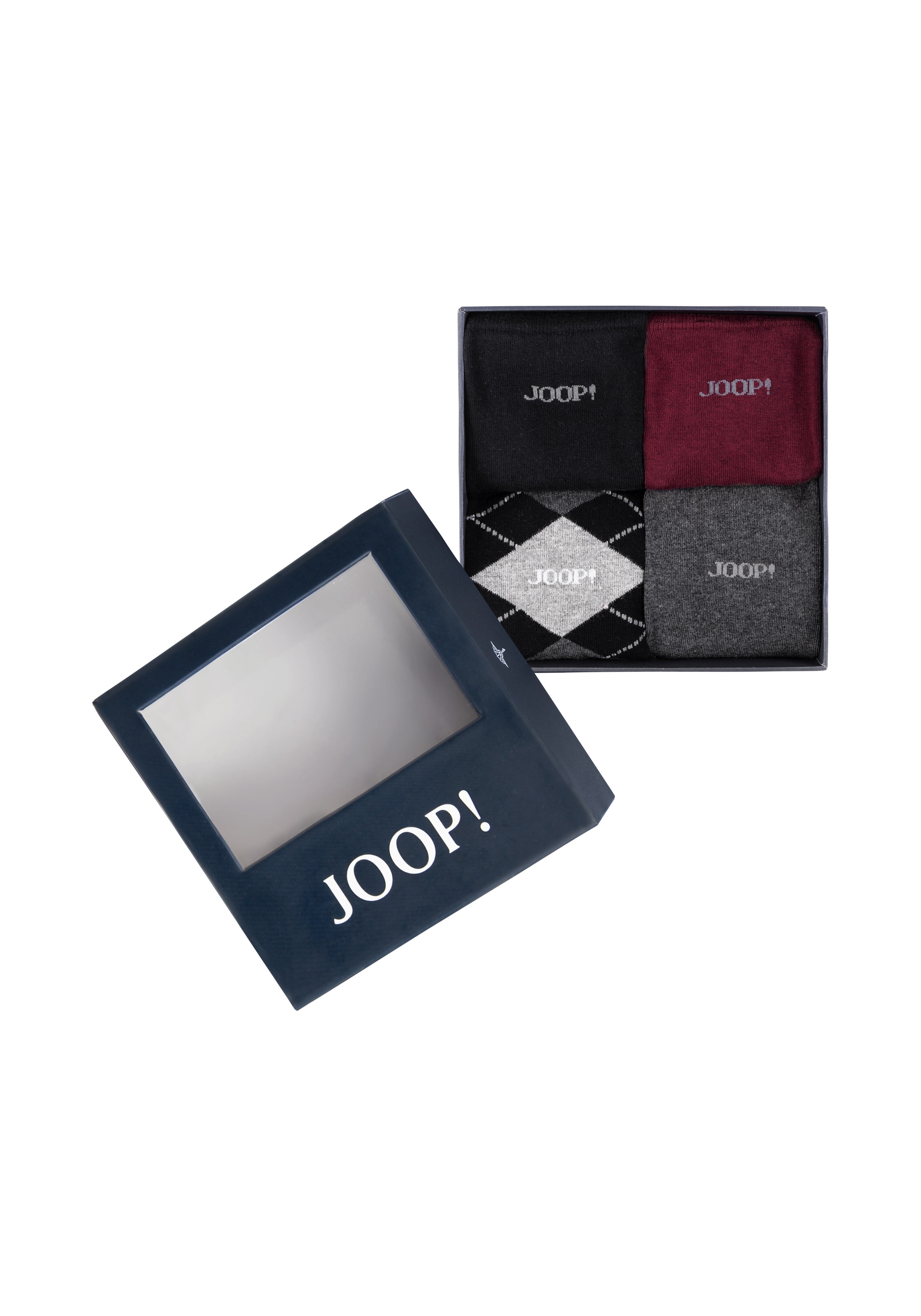 JOOP! Socken »premium essentials«, (4 Paar), mit elastischem Bund