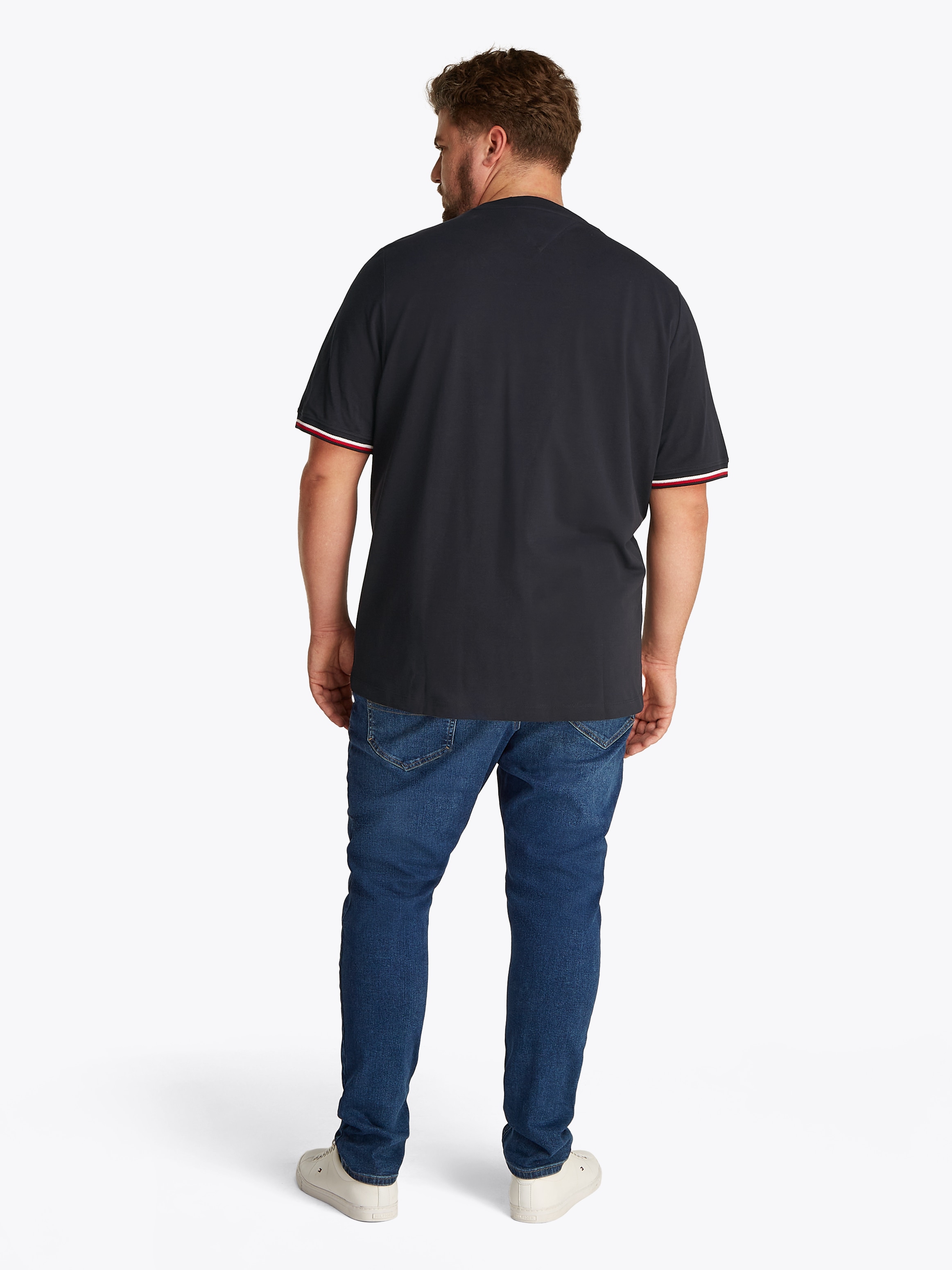 Tommy Hilfiger Big & Tall T-Shirt »BT-GLOBAL STRIPE CUFF TEE-B«, Grosse Grössen