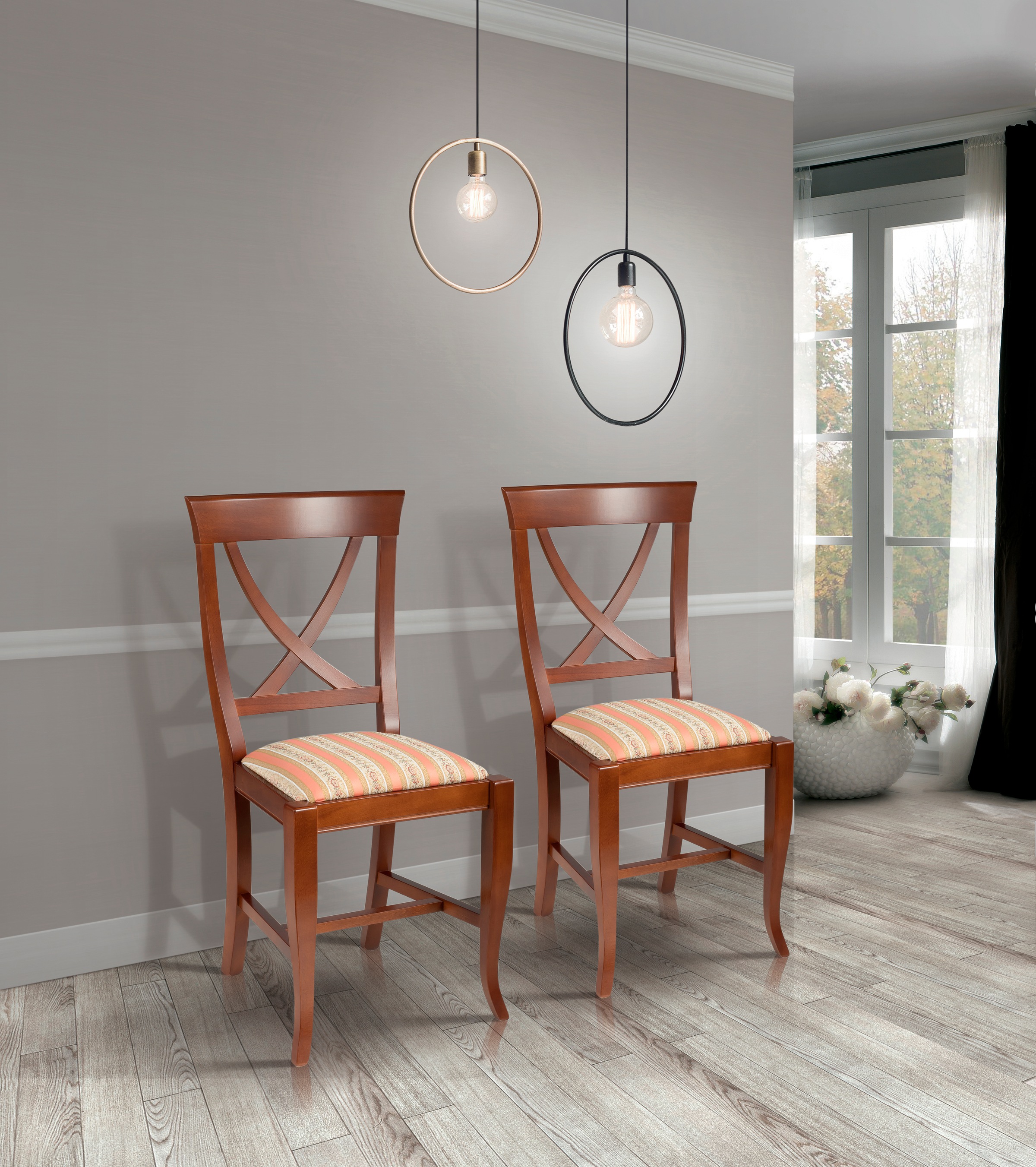 Home affaire 4-Fussstuhl »Monica«, 1 St., Baumwolle-Polyester, Breite 44 cm