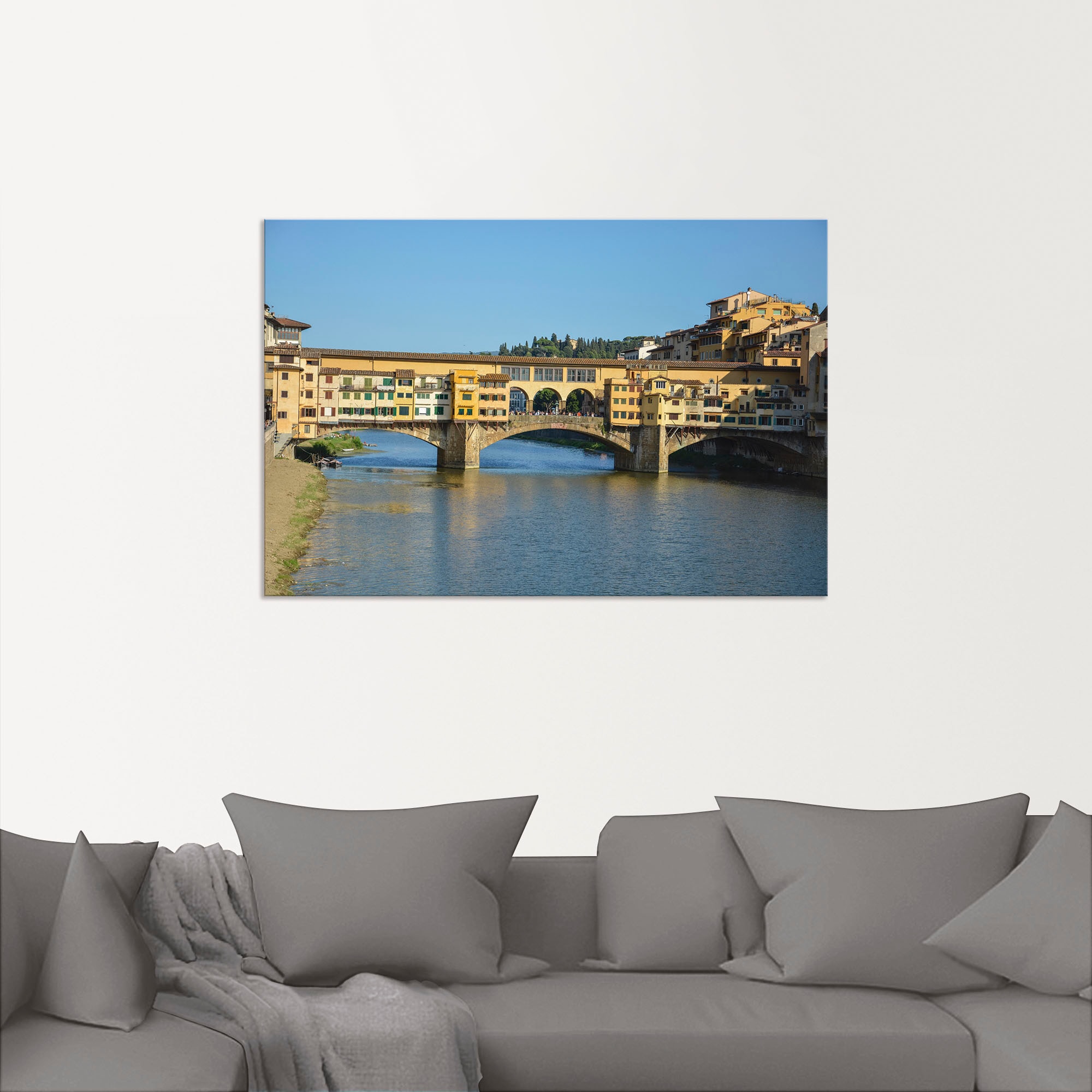 Artland Wandbild »Brücke Ponte Vecchio in Florenz«, Florenz, (1 St.), als Alubild, Leinwandbild, Wandaufkleber oder Poster in versch. Grössen