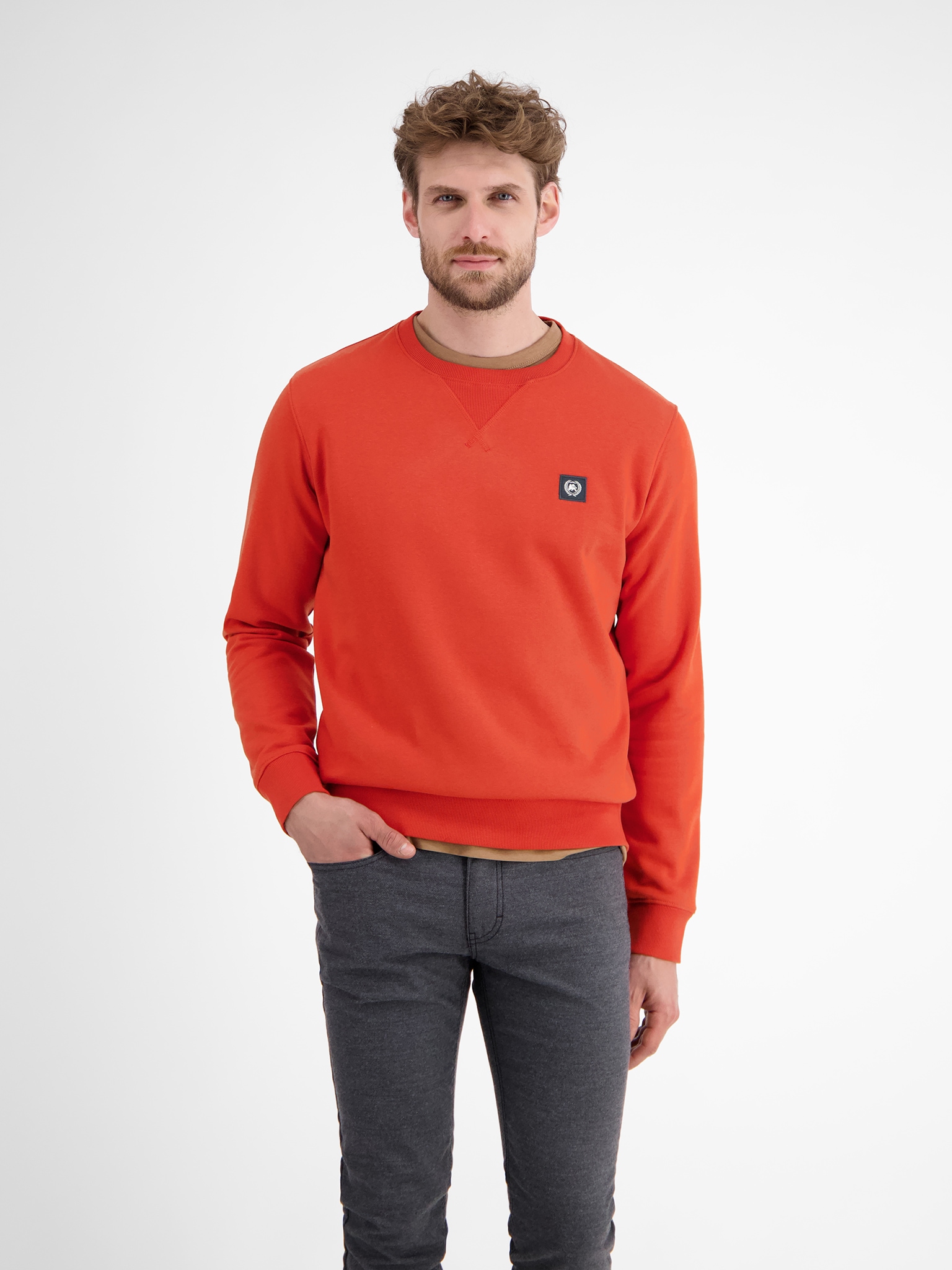 LERROS Sweater, mit Logo-Badge