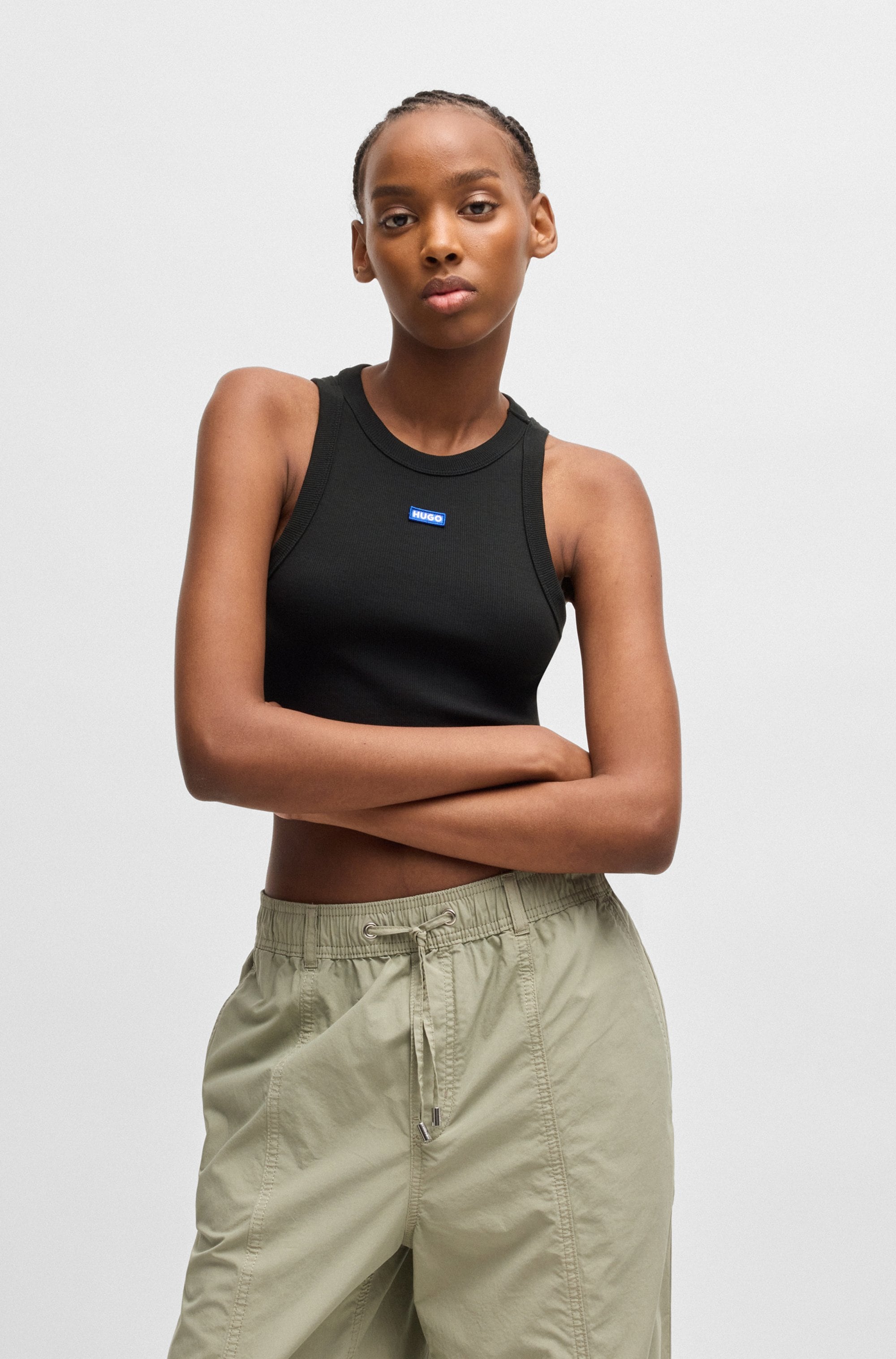 HUGO Blue Tanktop »Baby Tank« Cropped-Form