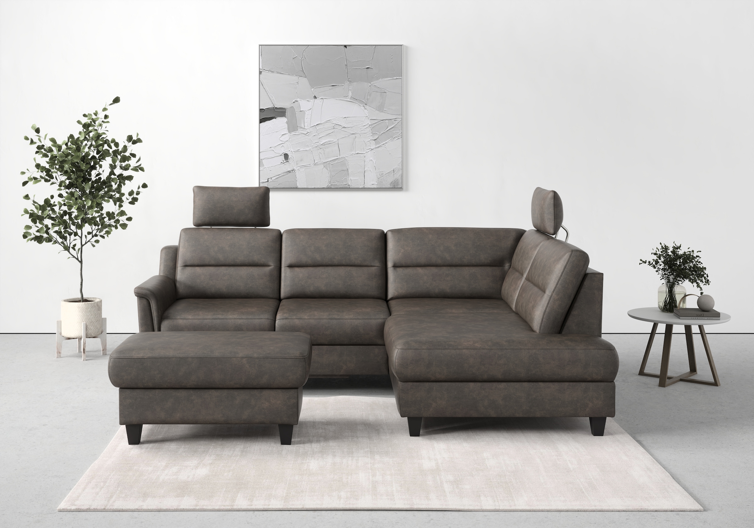sit&more Stauraumhocker »Farö«, mit Stauraum und Federkern und wengefarbenen Füssen