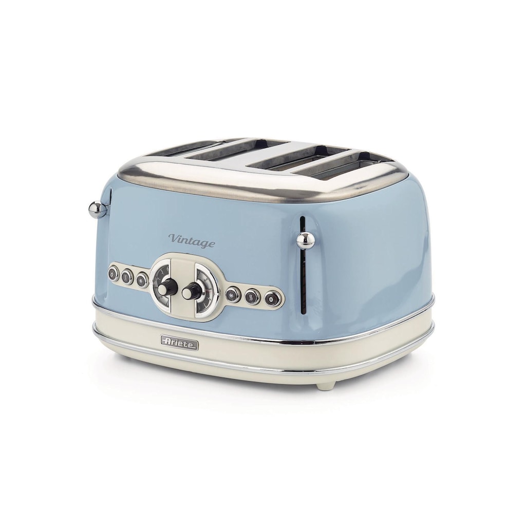 Ariete Toaster »Vintage 4 Schlitze, Blau«, für 4 Scheiben, 1630 W