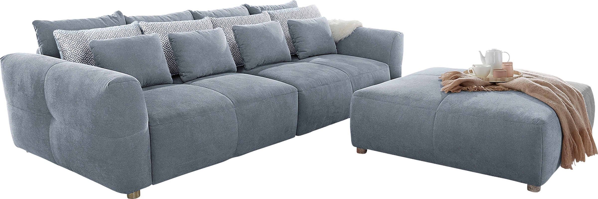 ❤ INOSIGN Big-Sofa, trendigen kuscheligen, mit Shop für im Design im angenehmen ordern Jelmoli-Online Federkernpolsterung Sitzkomfort