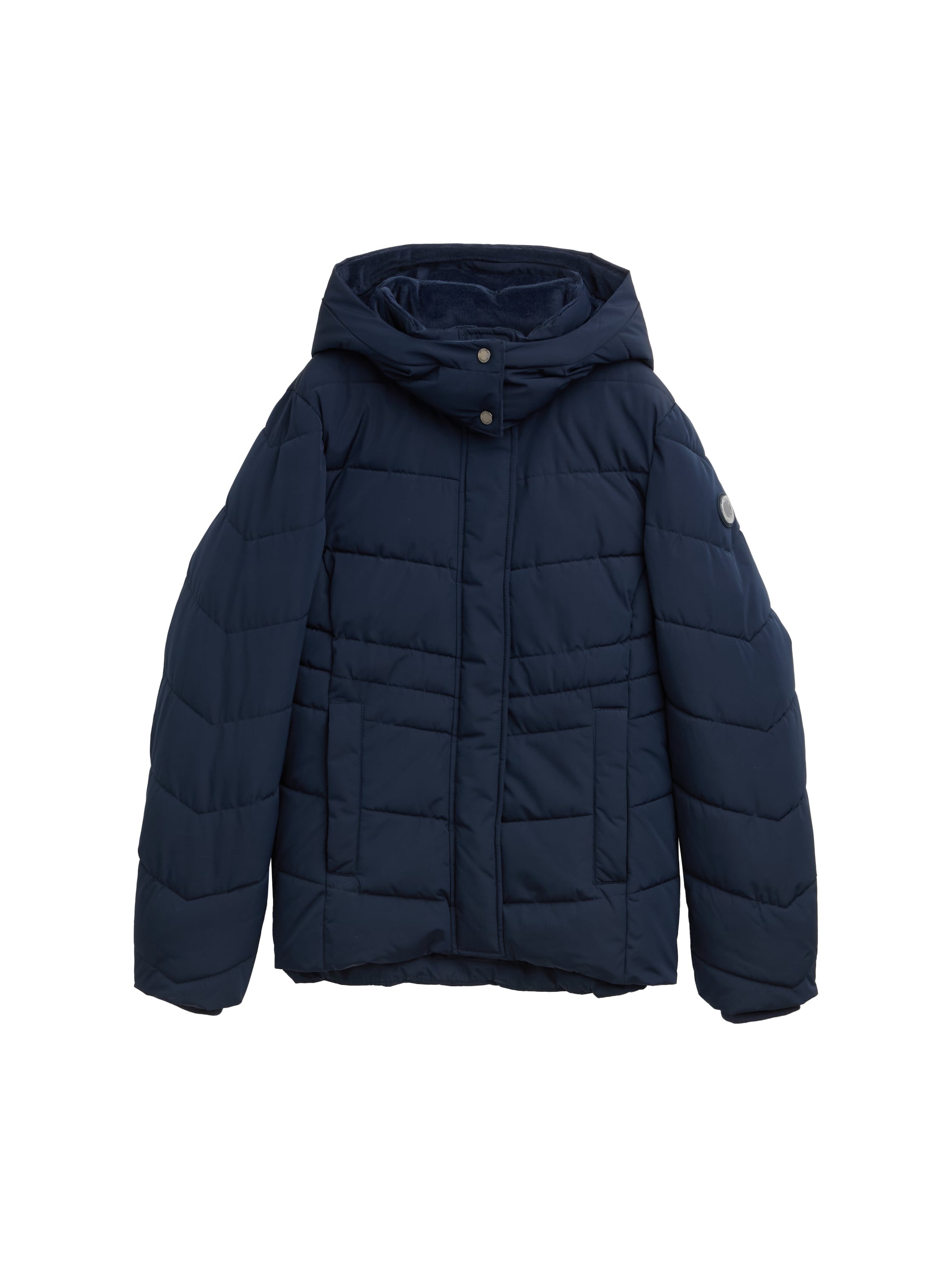 TOM TAILOR Steppjacke, mit Kapuze, mit Logo Stickerei