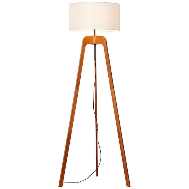 Brilliant Stehlampe »Nola«, 1 flammig-flammig, 148 cm Höhe, Ø 66 cm, 1 x E27,  Bambus/Textil, holz dunkel/weiss online shoppen | Jelmoli-Versand