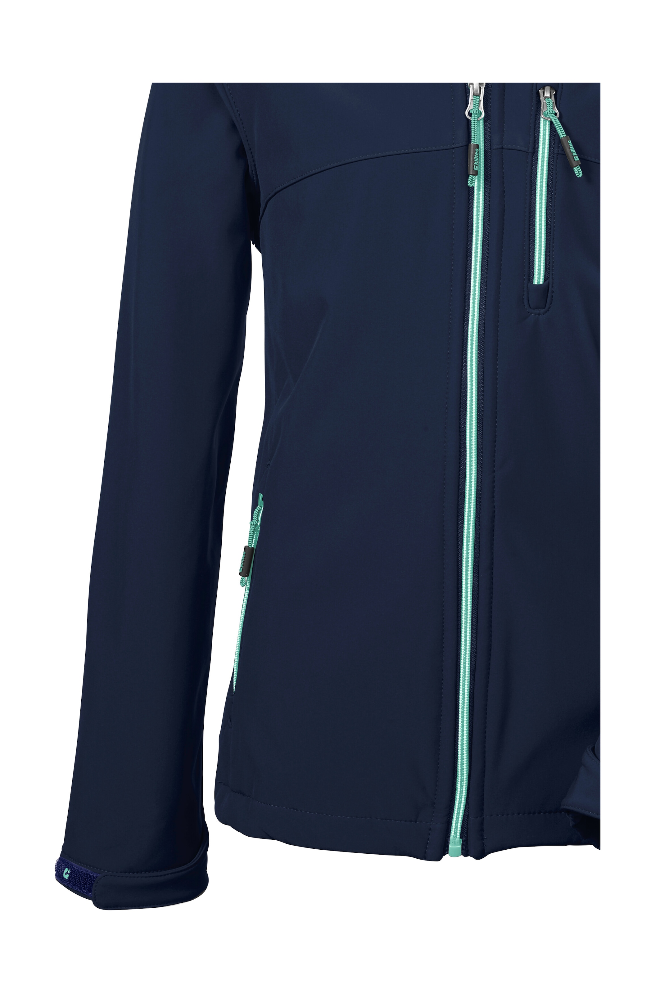 Killtec Softshelljacke »Girls Softshelljacke«, Wasserabweisend, verstellbare Kapuze u Ärmel, Fleece-Innenfutter