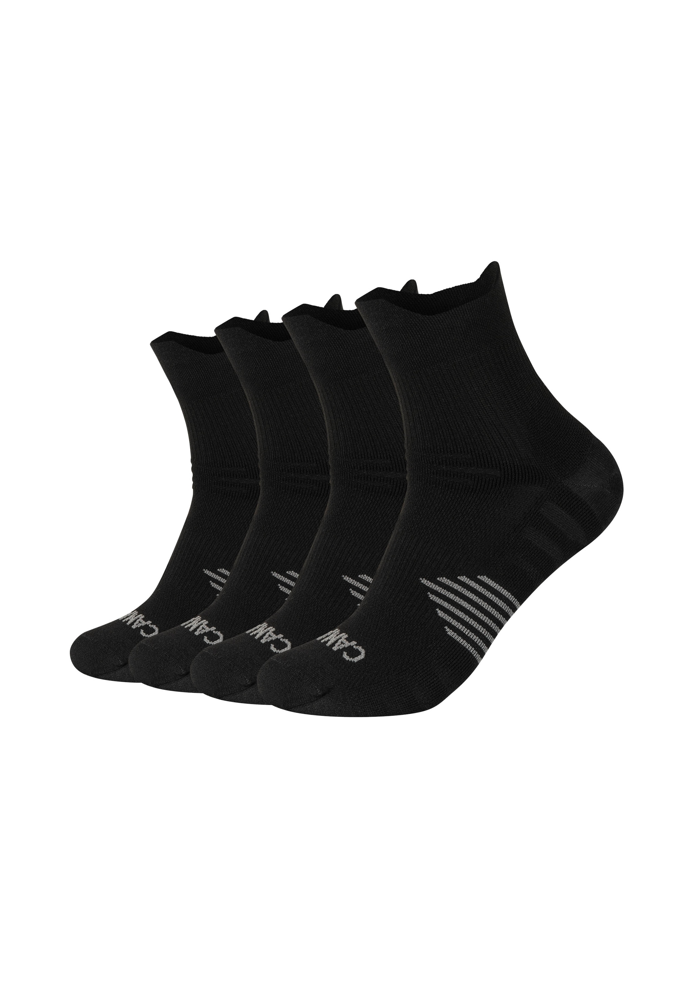 Camano Kurzsocken »function« 4 Stk. tlg. mit verstärkter Ferse und Spitze, Fussgewölbe-Stütze, gepolsterte Sohle