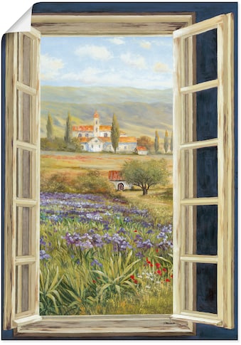 Wandbild »Provence Fensterblick«, Bilder von Europa, (1 St.), als Alubild,...