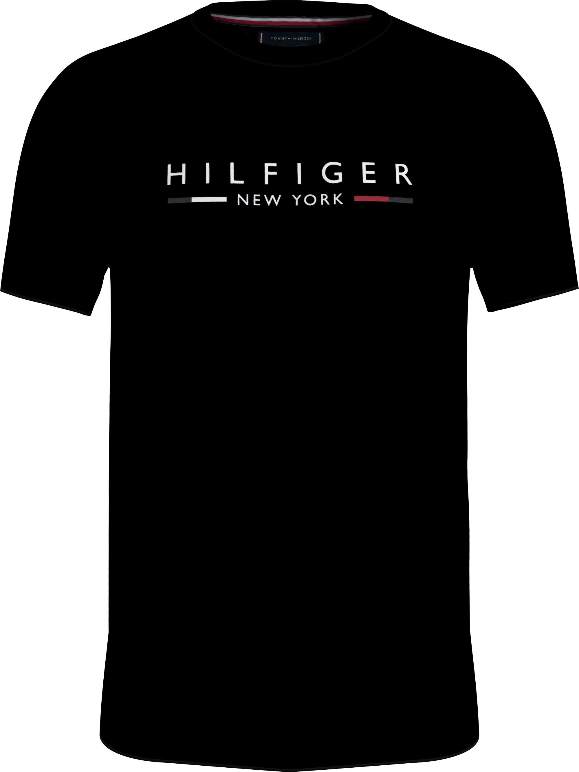 TEE«, der | auf mit NEW online Tommy T-Shirt Brust »HILFIGER Jelmoli-Versand YORK Logoschriftzug kaufen Hilfiger