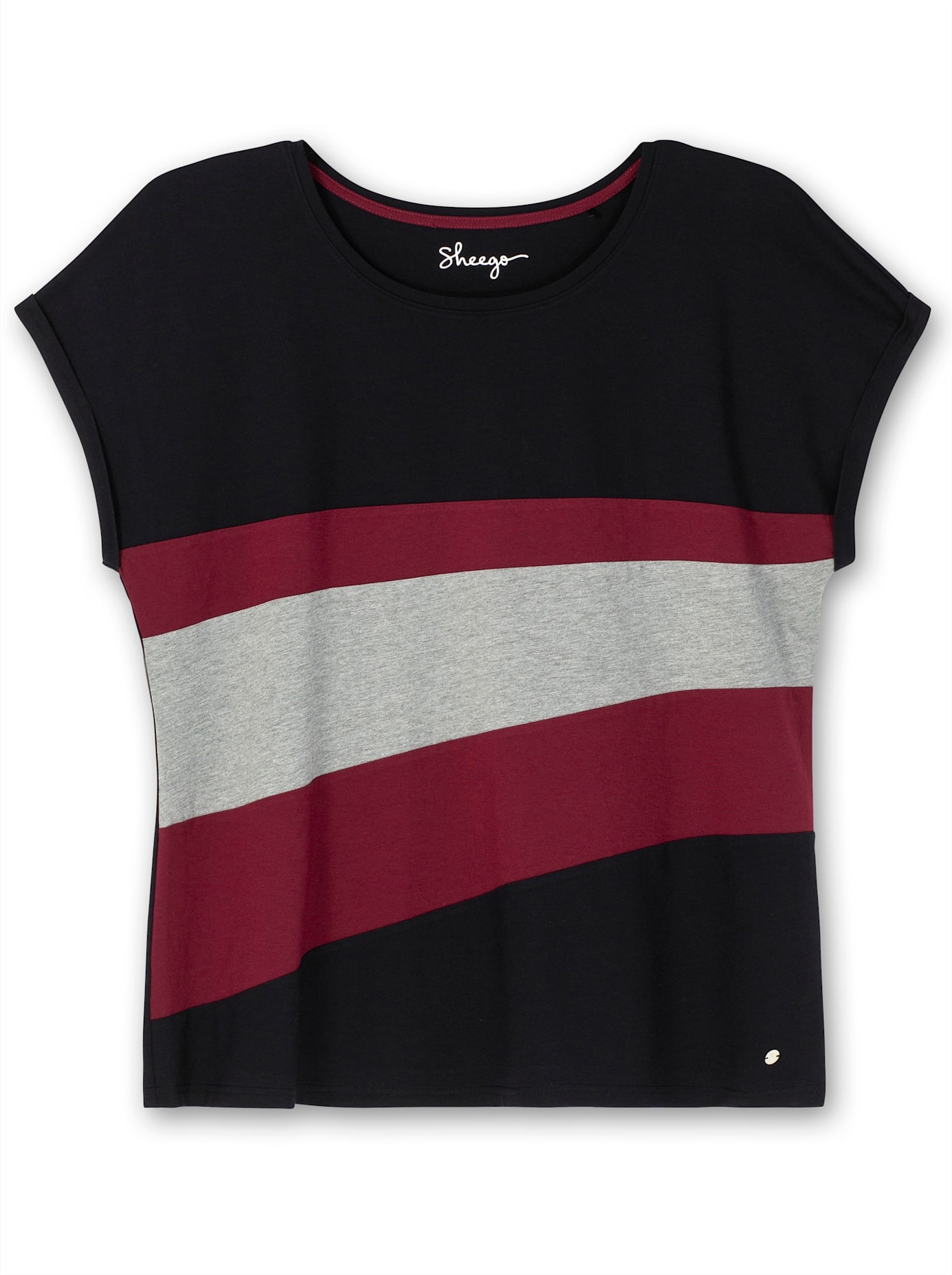 Sheego Kurzarmshirt »T-Shirt«, (1 tlg.)