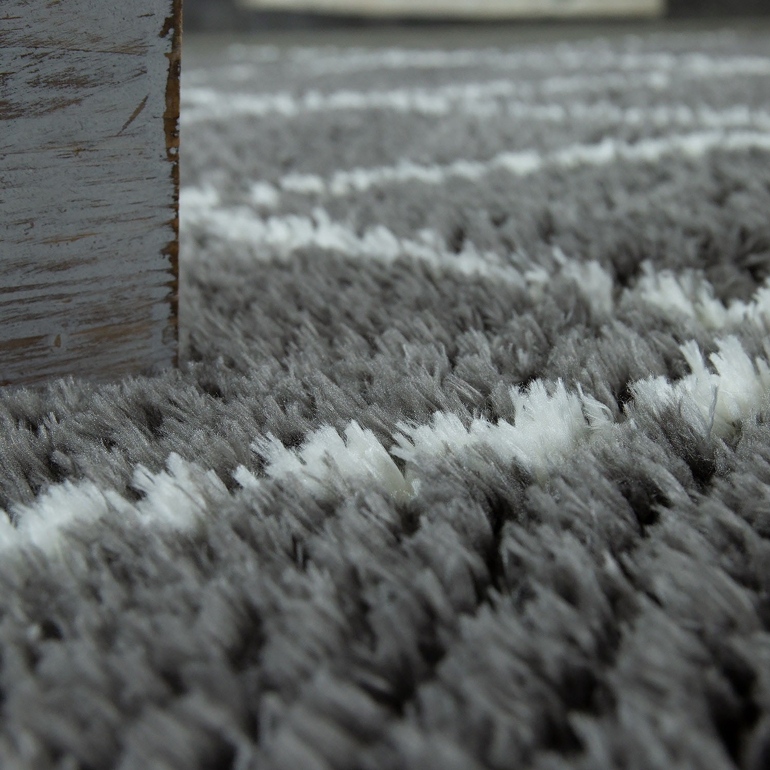 Paco Home Hochflor-Teppich »Maghreb 075«, rechteckig, 54 mm Höhe, Rauten Muster, Scandi Design, weich und flauschig