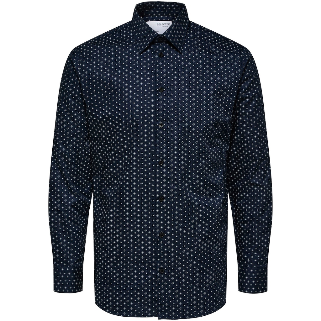 SELECTED HOMME Langarmhemd »SLHSLIMSOHO-ETHAN AOP SHIRT LS NOOS«