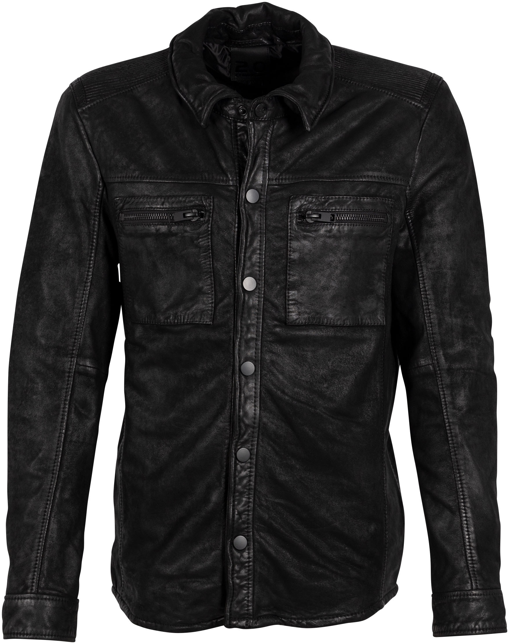 Mauritius Lederjacke »G2MImon SF«, mit Druckerleiste, Reissverschlusstaschen