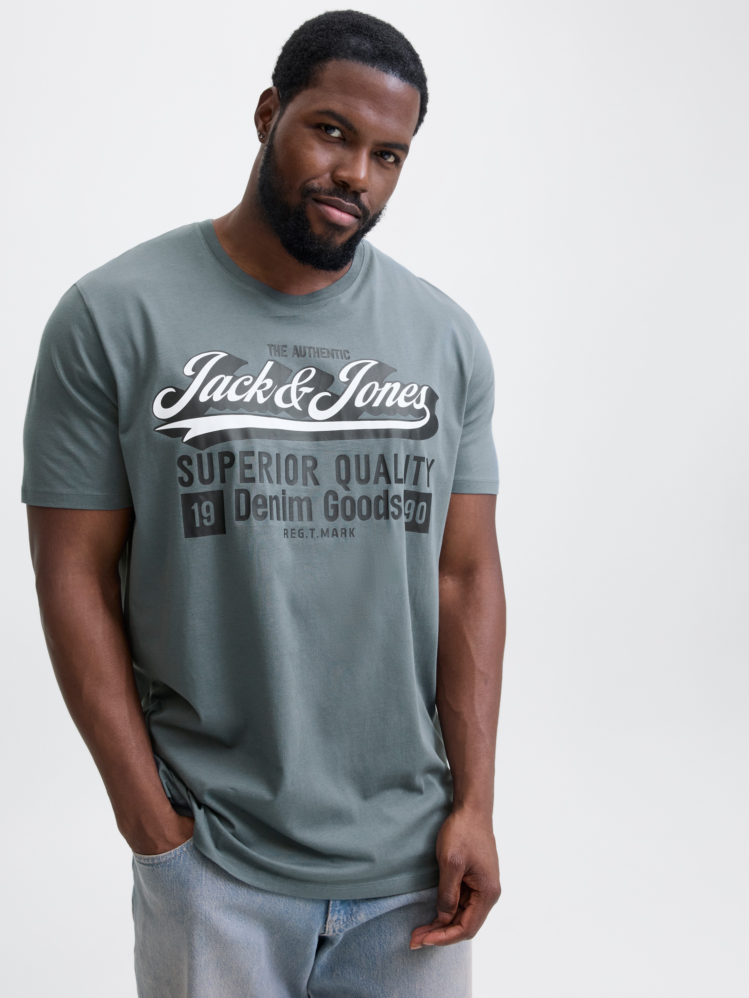 Jack & Jones PlusSize T-Shirt »JJELOGO TEE SS ONECK 2 COL AW25 NOOS PLS«