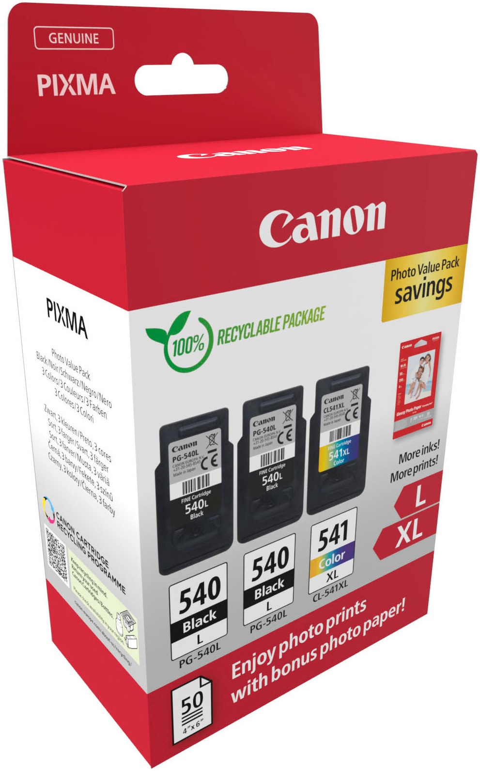 Canon Tintenpatrone »PG-540L x2/CL-541XL Photo Value Pack«