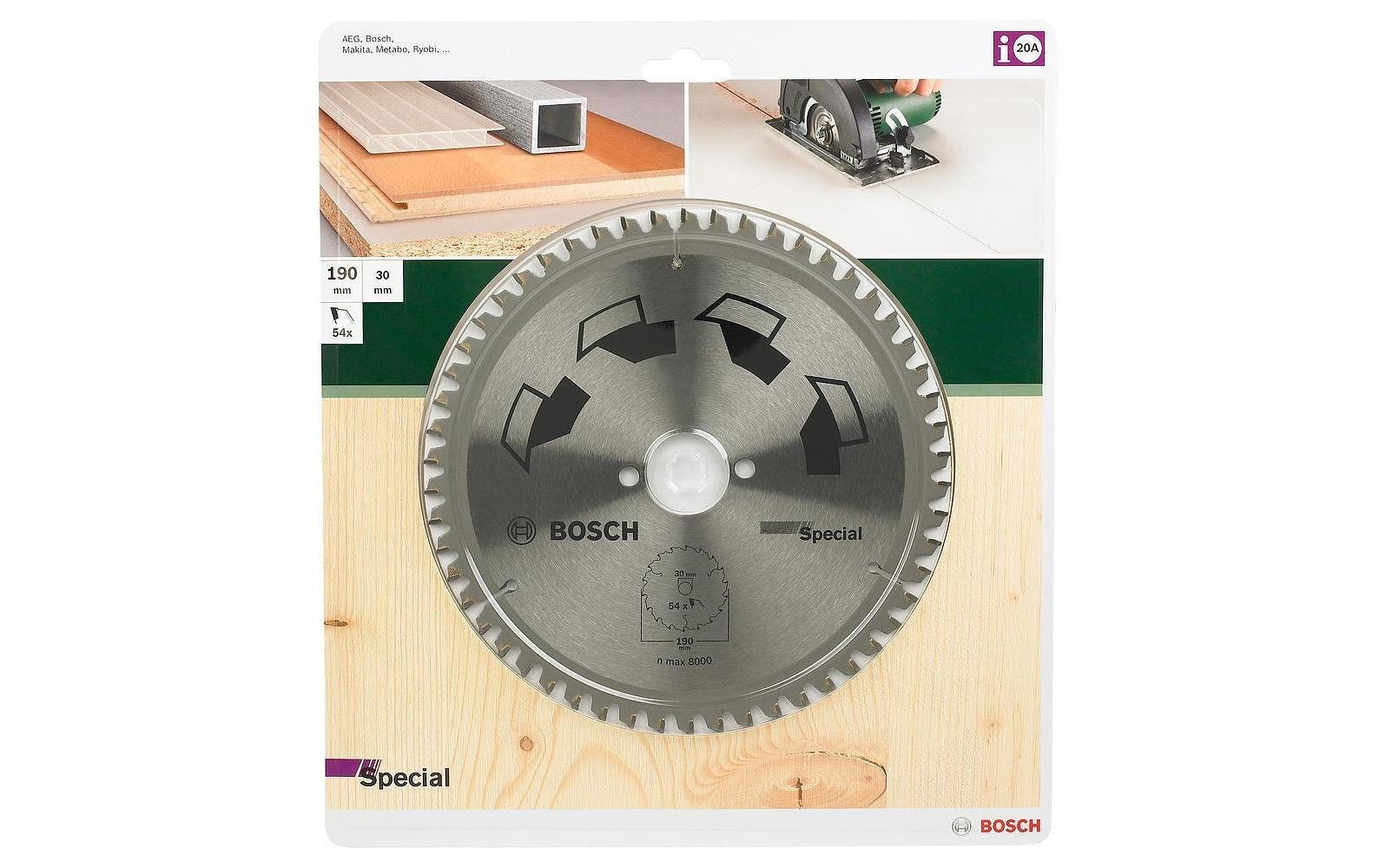 BOSCH Kreissägeblatt »Special 190 mm«