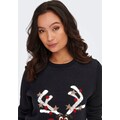 ONLY Weihnachtspullover »ONLXMAS HAPPY L/S PULLOVER BOX KNT«