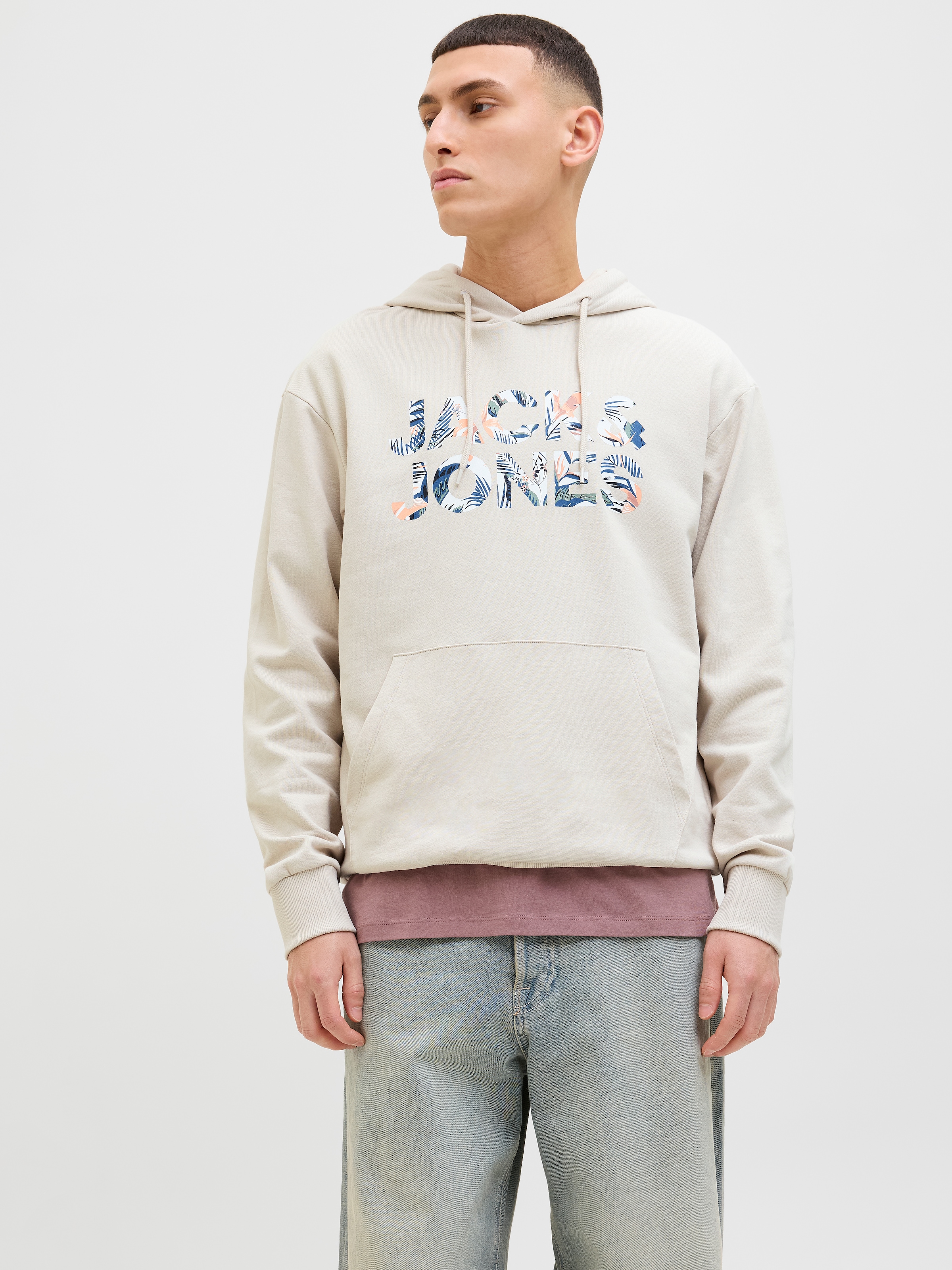 Jack & Jones Kapuzensweatshirt »JJEBRYAN CORP LOGO SWEAT HOOD NOOS«, mit Logo Druck