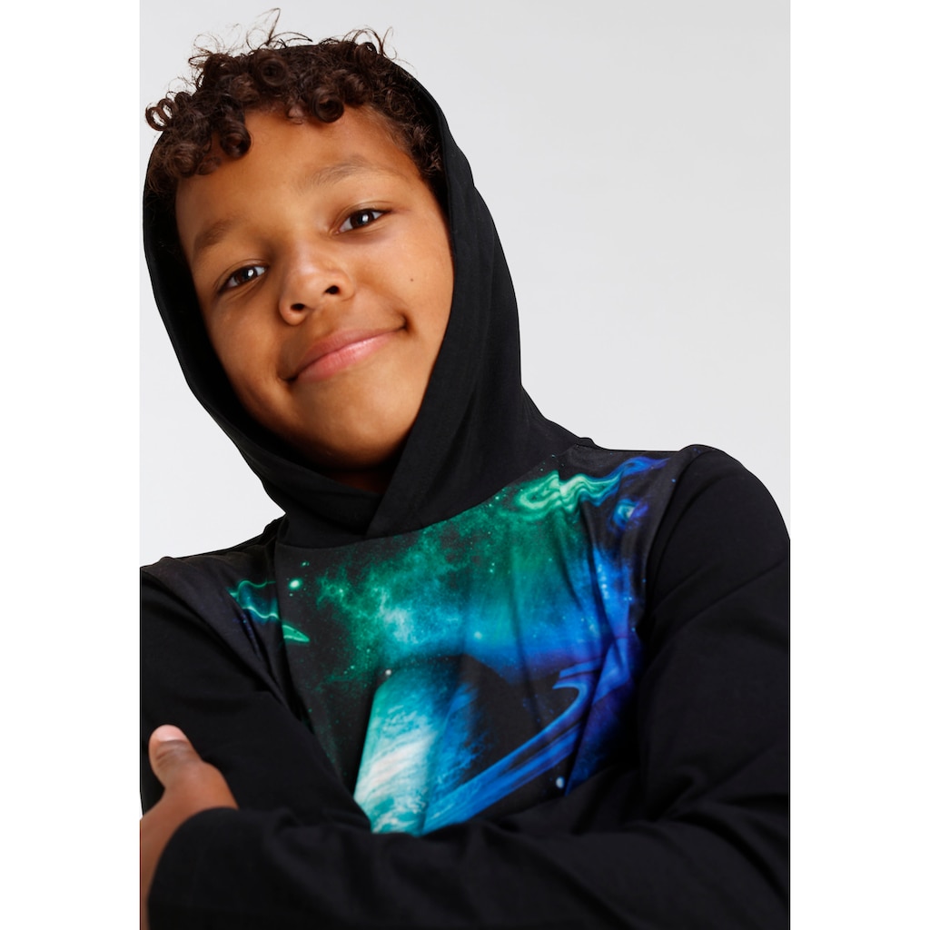 KIDSWORLD Kapuzenshirt »UNIVERSUM«, Fotodruck