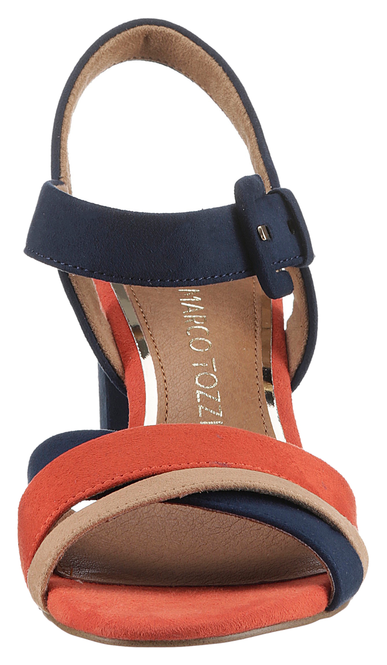 MARCO TOZZI Sandalette, Blockabsatz, Sommerschuh, Sandale mit verstellbarem Fesselriemchen