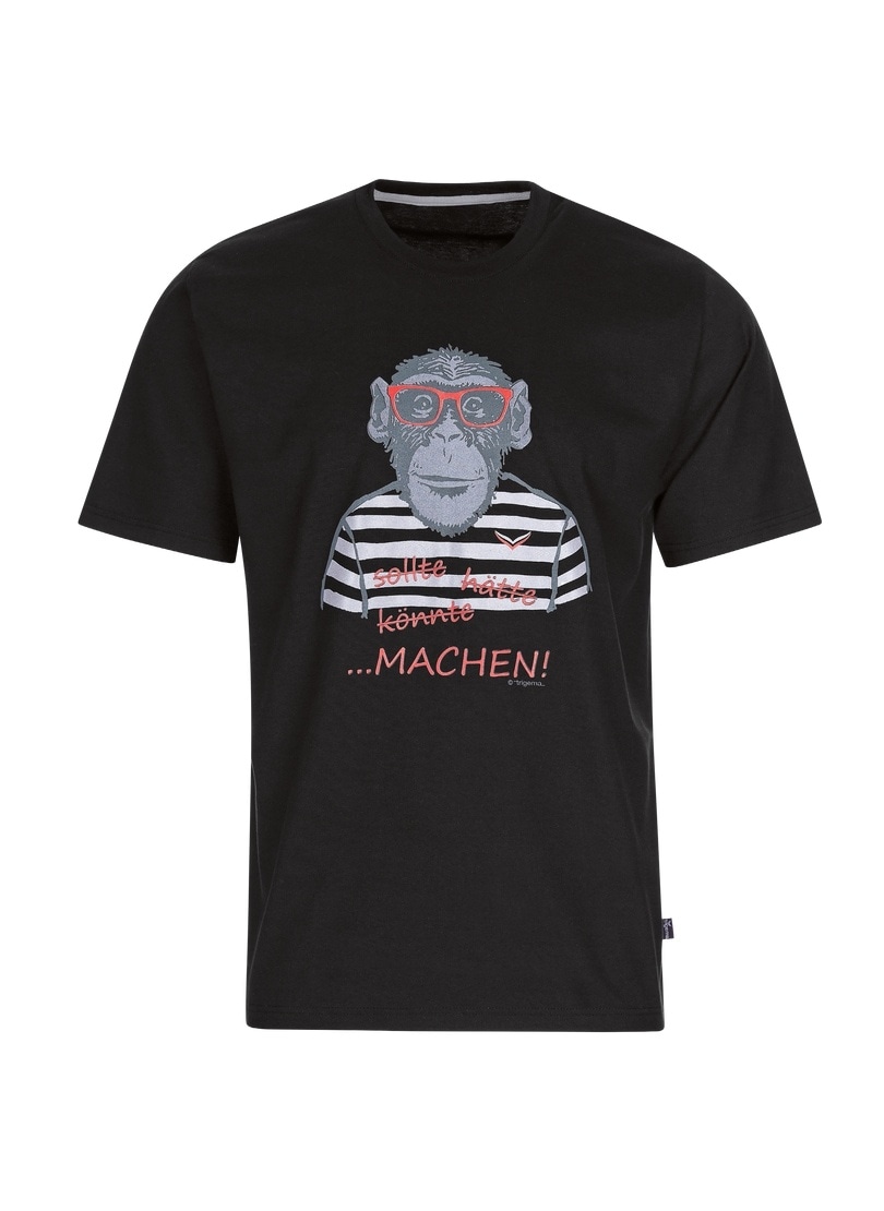 Trigema T-Shirt »TRIGEMA T-Shirt mit grossem Affen-Aufdruck«, (1 tlg.)