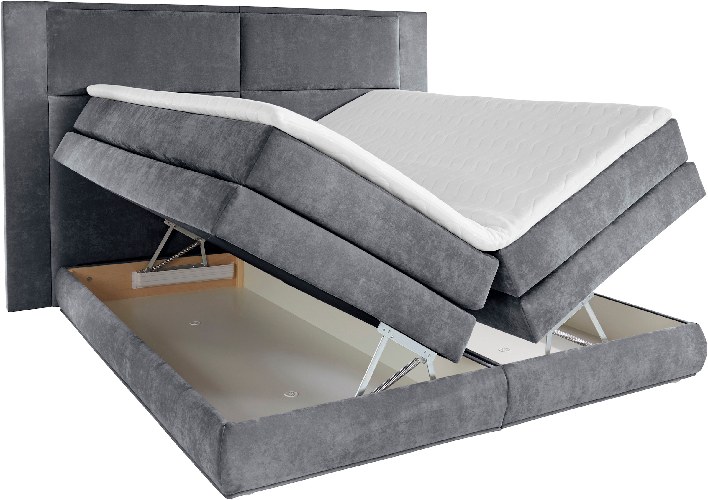 COLLECTION AB Boxspringbett Copenhagen, inklusive Bettkasten und Topper, wahlweise mit LED-Beleuchtung