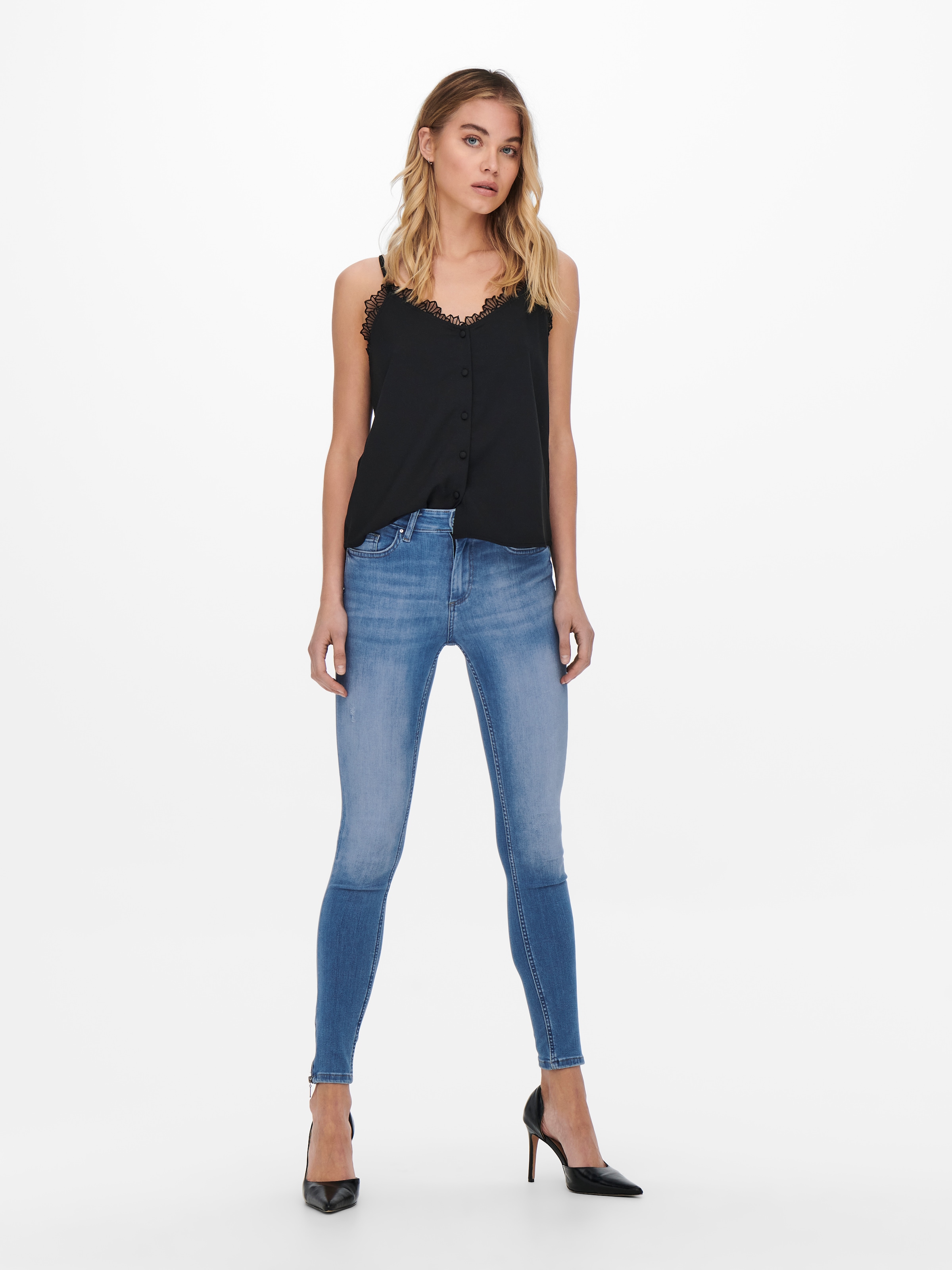 ONLY Skinny-fit-Jeans »ONLBLUSH MID SKINNY ANKLE ZIP DNM BOX«