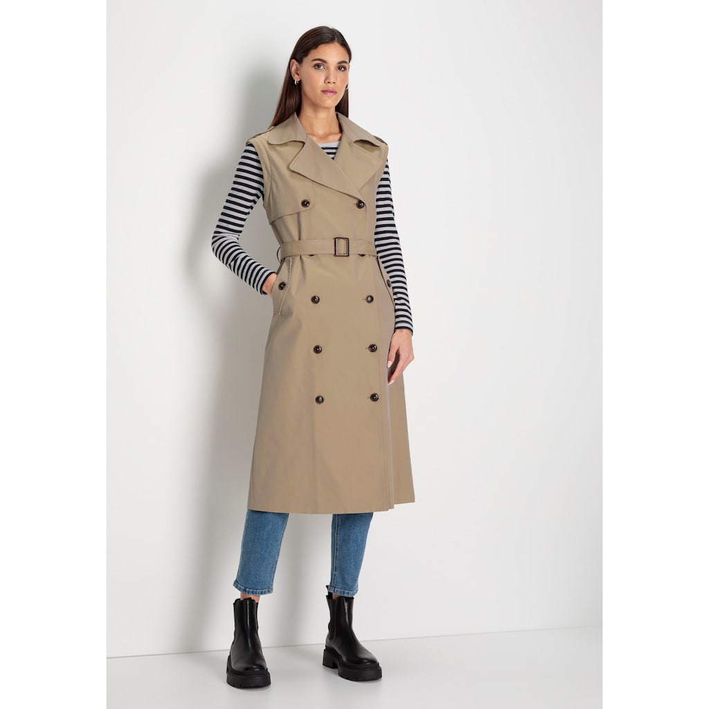 HECHTER PARIS Trenchcoat, (Set, 4 tlg., mit abnehmbaren Ärmeln), zur Trenchweste umfunktionierbar