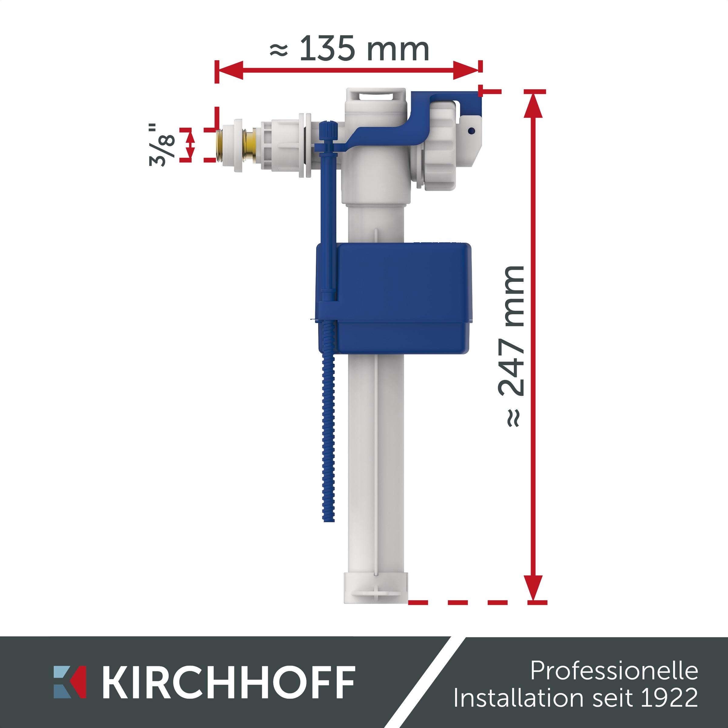 Kirchhoff Füllventil, Universal-Schwimmerventil, 6-9 Liter
