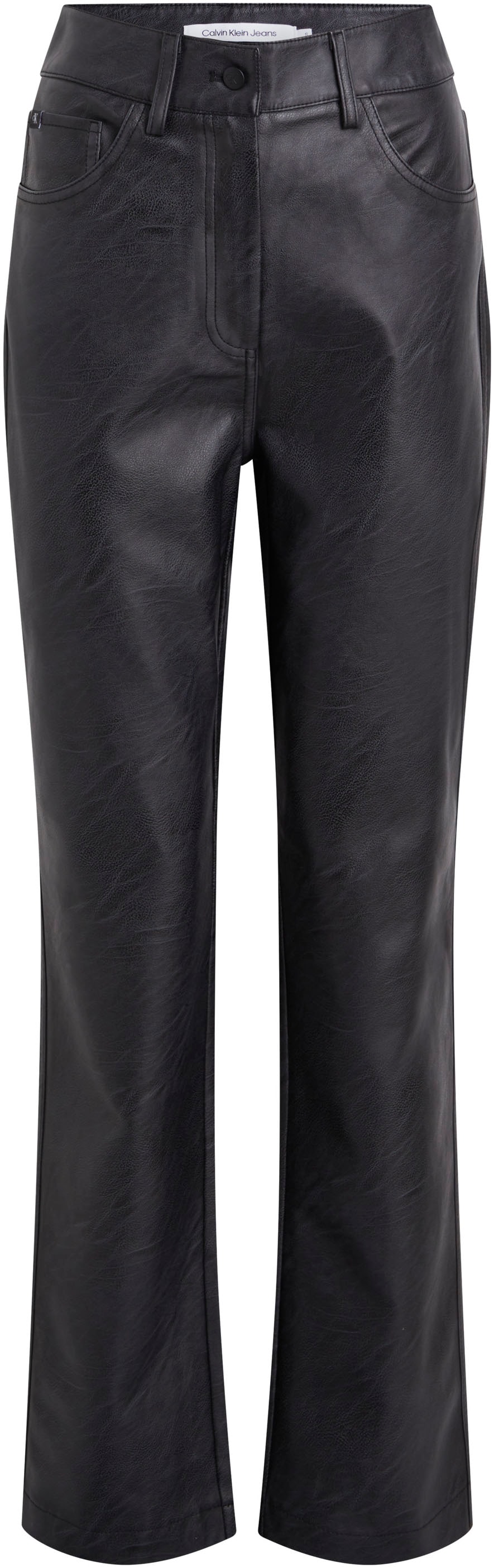 Calvin Klein Jeans Lederimitathose »FAUX LEATHER HIGH RISE STRAIGHT« online  shoppen bei Jelmoli-Versand Schweiz | Stoffhosen