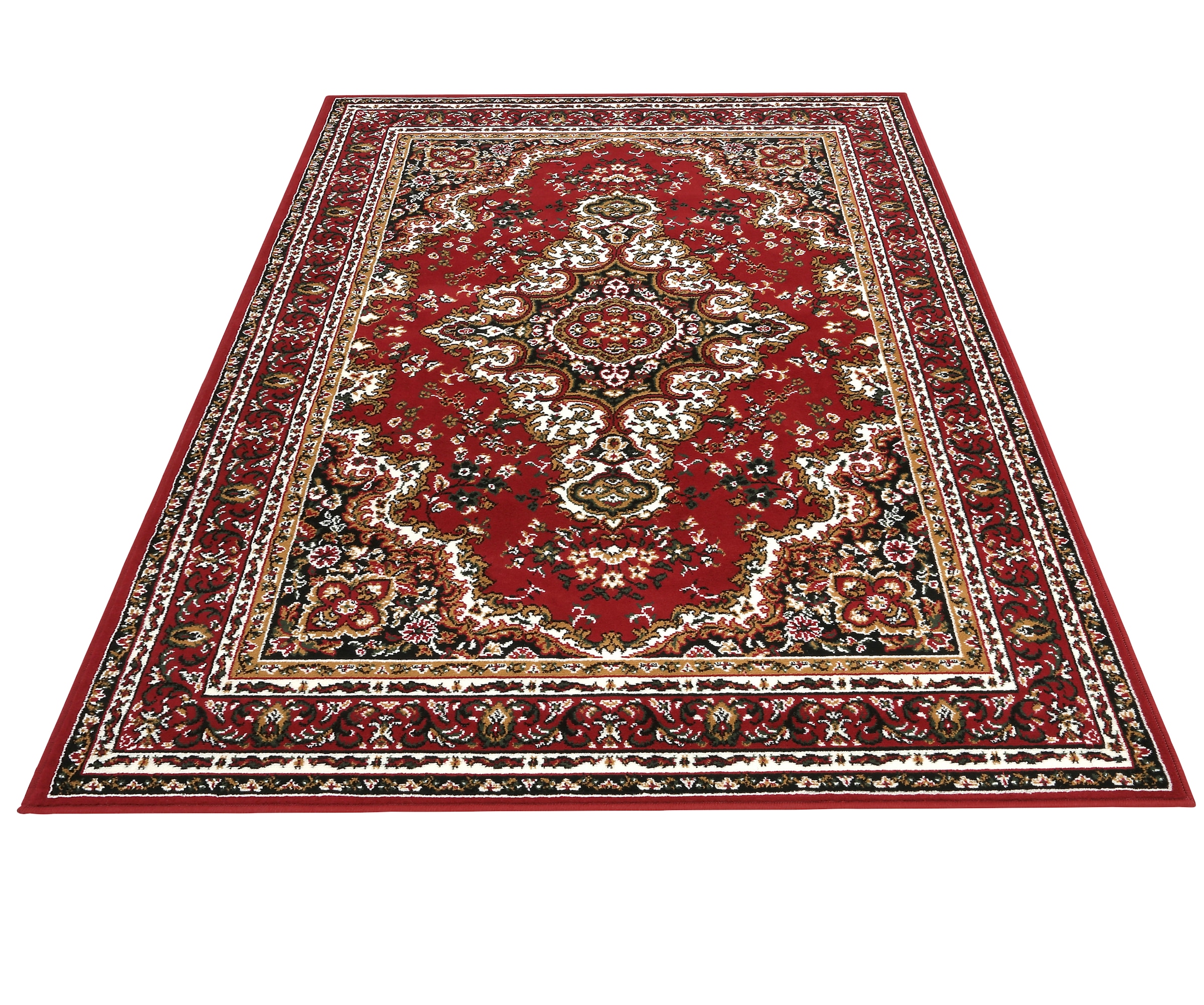 Home affaire Teppich »Oriental, Made in Belgium«, rechteckig, 7 mm Höhe, Orient-Optik, mit Bordüre, Teppich, Kurzflor, Weich