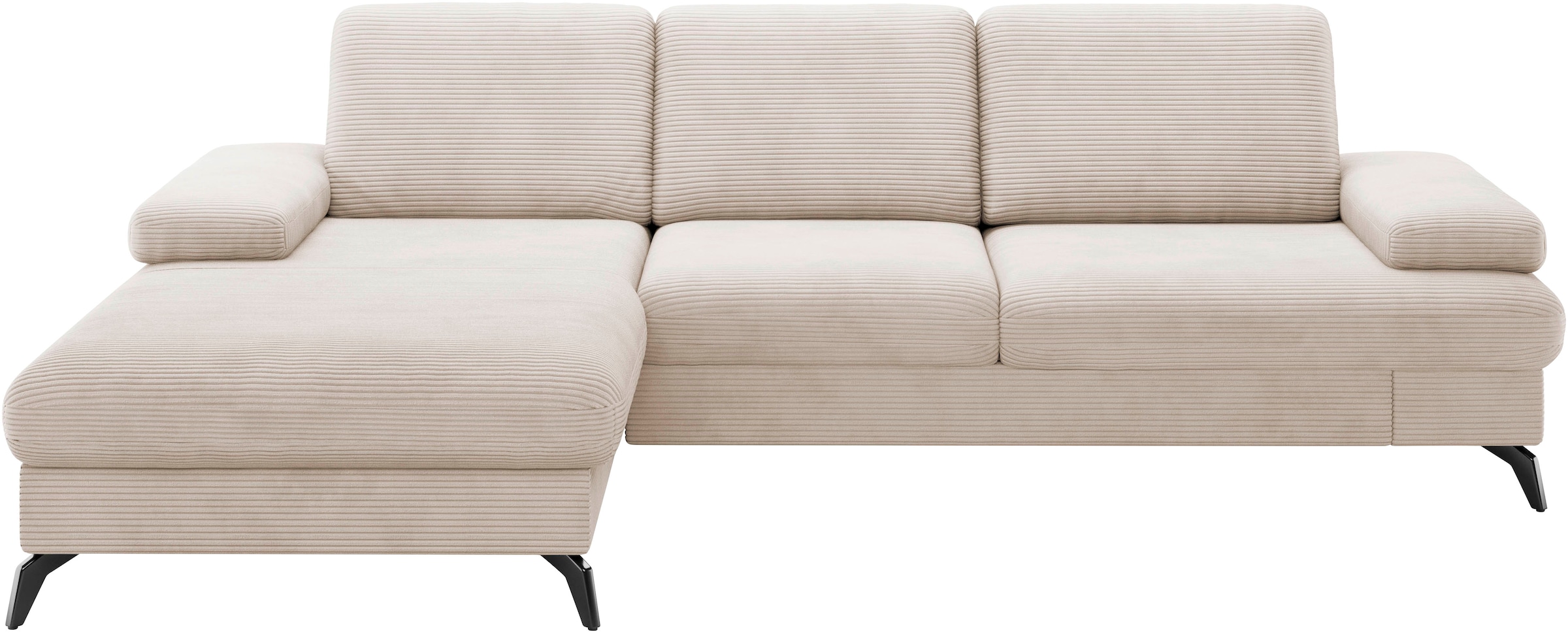 sit&more Ecksofa »Morris Jubi L-Form«, inkl. Armteilfunktion und 1 Zierkissen, wahlweise mit Bettfunktion