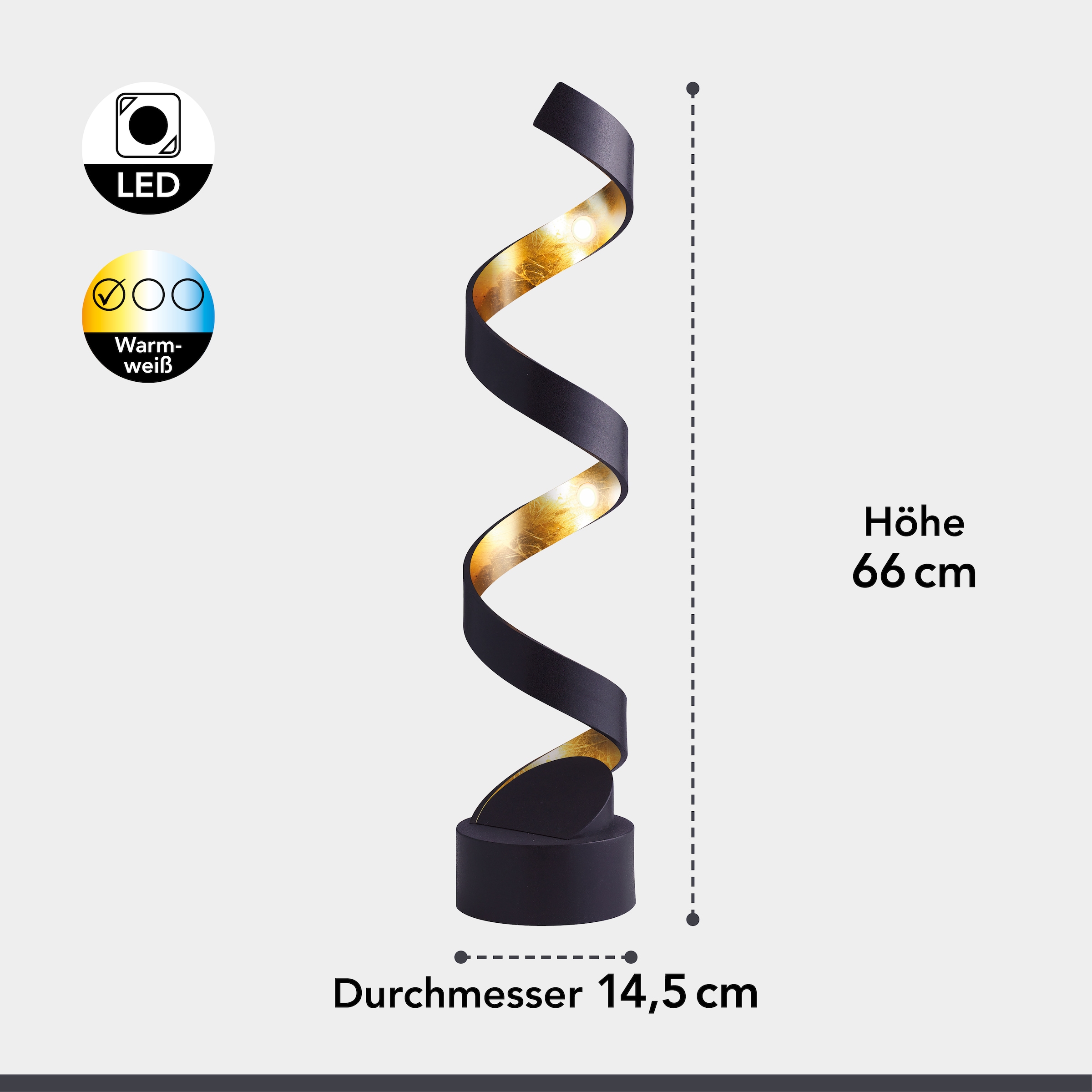 ECO-LIGHT LED Tischleuchte »HELIX«, Leuchtmittel LED-Modul | LED fest integriert