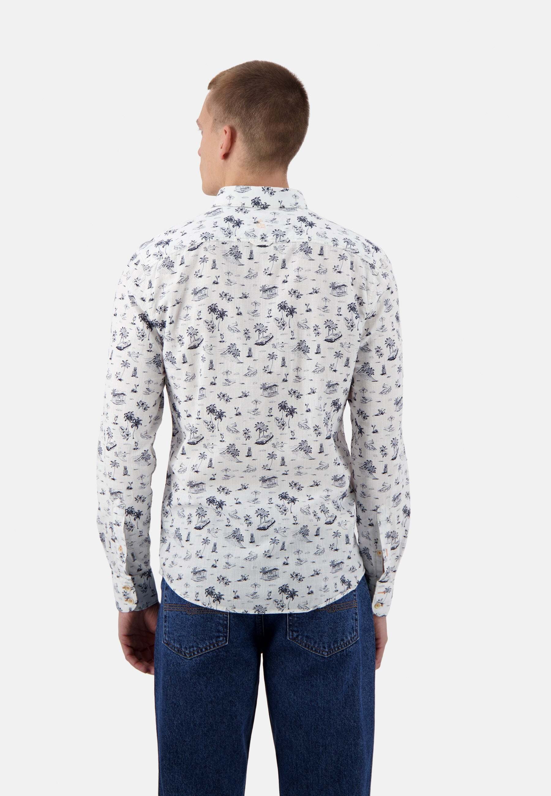 colours & sons Langarmhemd »colours & sons Hemden Shirt-Beach Print«