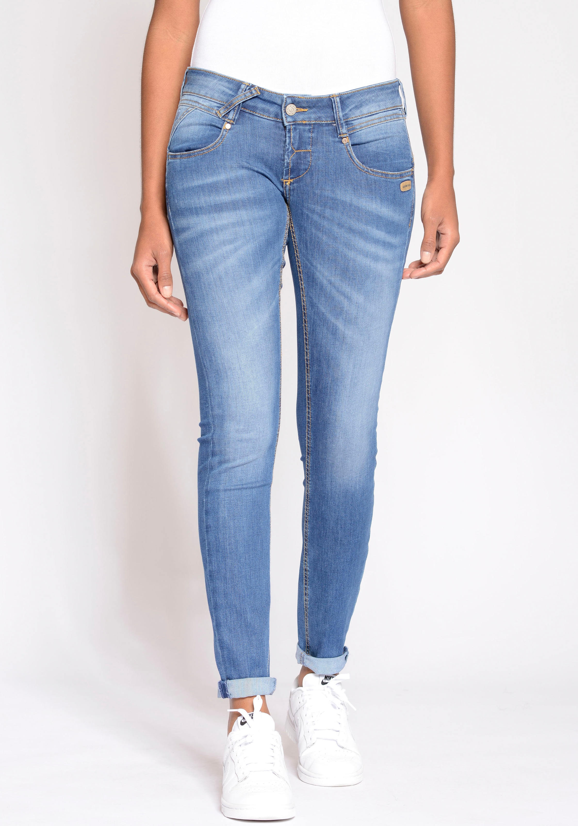 GANG Skinny-fit-Jeans Schweiz shoppen »94Nena«, Used-Effekten Jelmoli-Versand mit online bei coolen