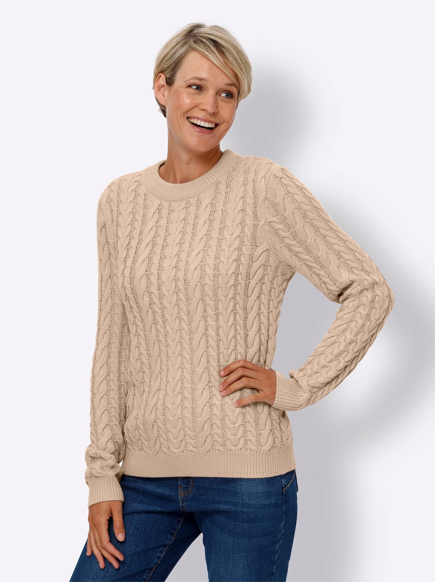 Classic Basics Rundhalspullover »Langarm-Pullover«