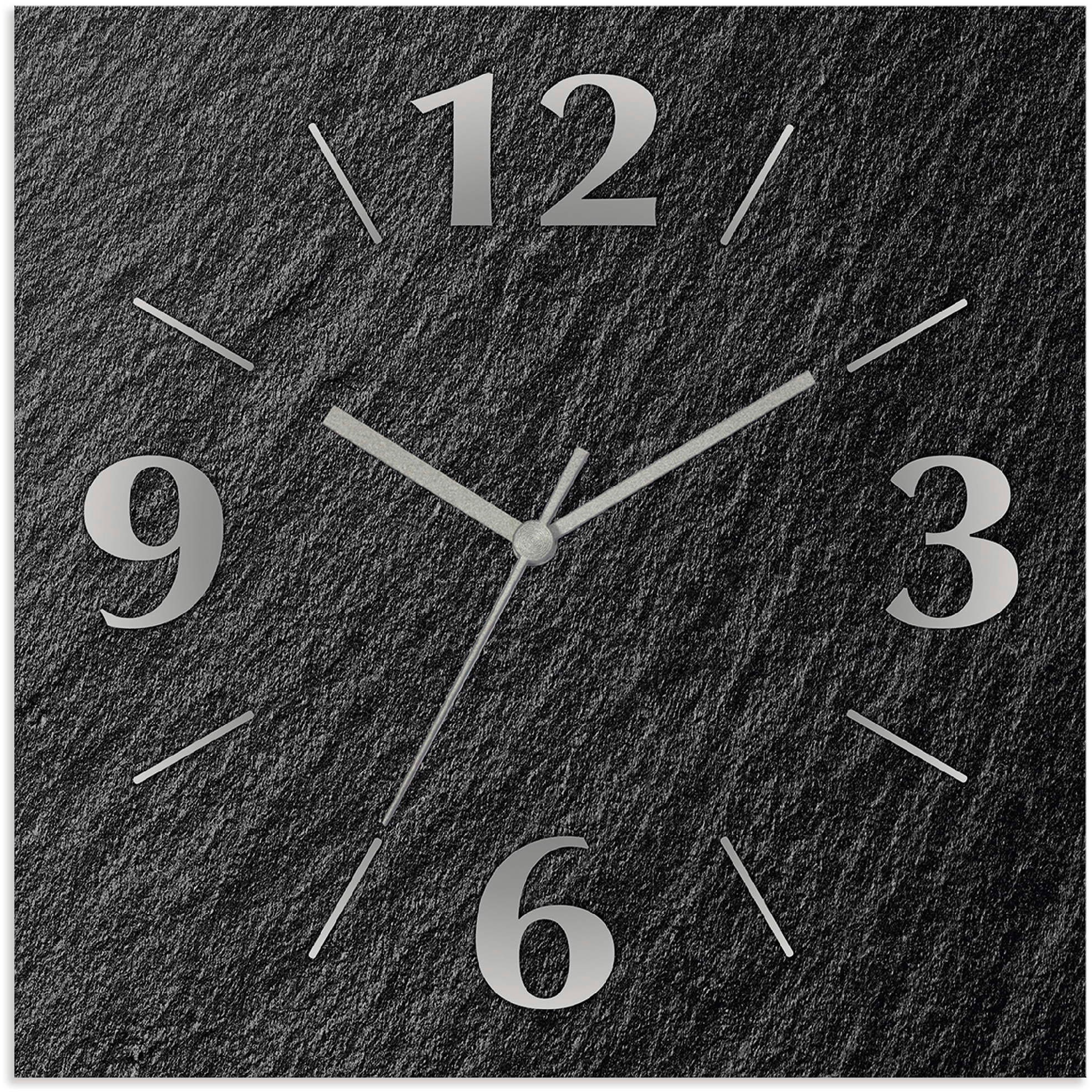 Artland Wanduhr "Schiefer" wahlweise mit Quarz- oder Funkuhrwerk, lautlos ohne Tickgeräusche