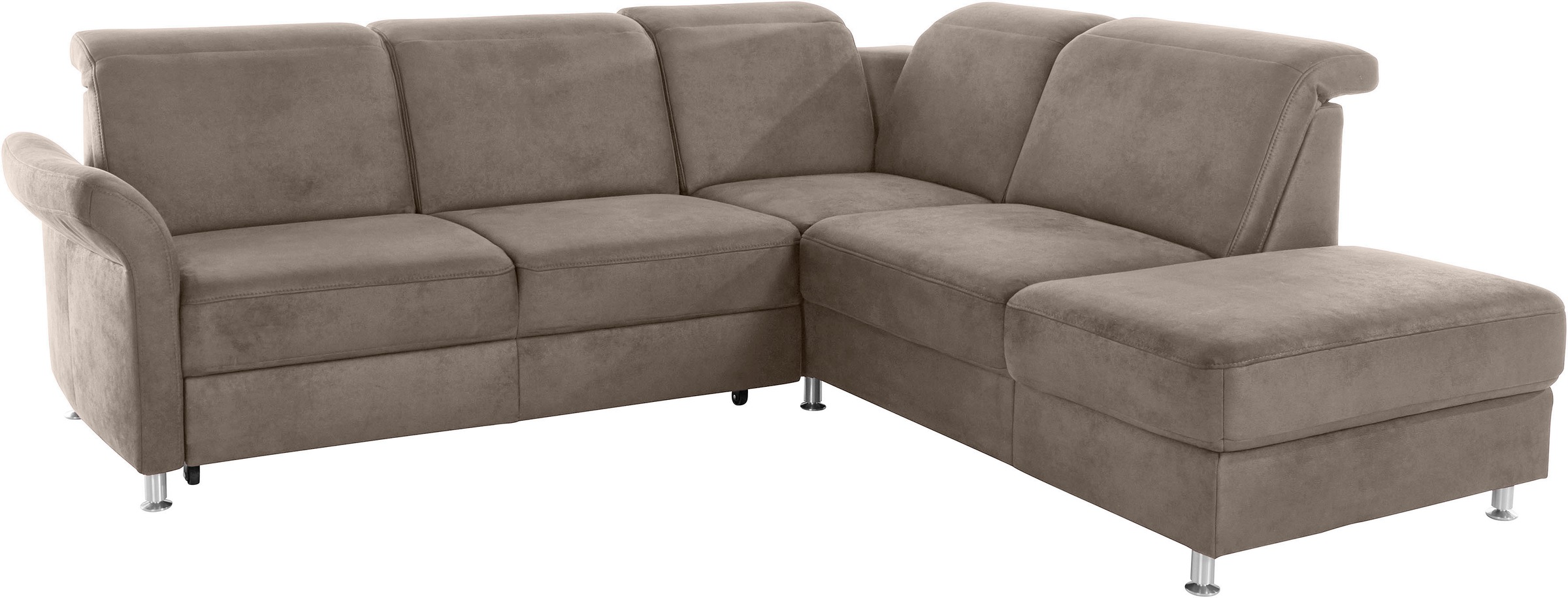 sit&more Ecksofa »Darwin L-Form«, inklusive Federkern, wahlweise mit Kopfteilverstellung, Bettfunktion