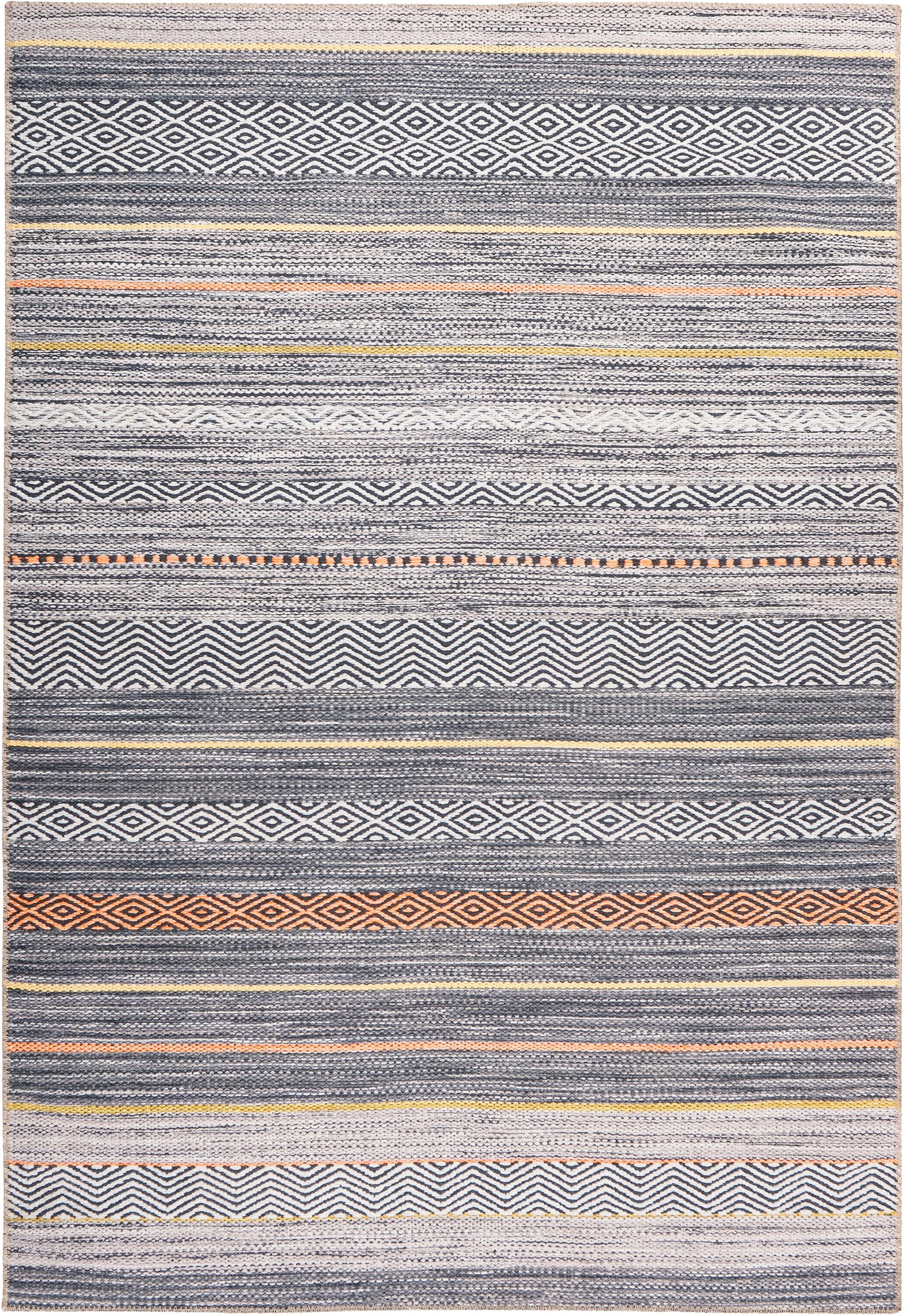 me gusta Teppich »Faye 1125«, rechteckig, 6 mm Höhe, Flachgewebe, gedrucktes Motiv, Wohnzimmer, Esszimmer